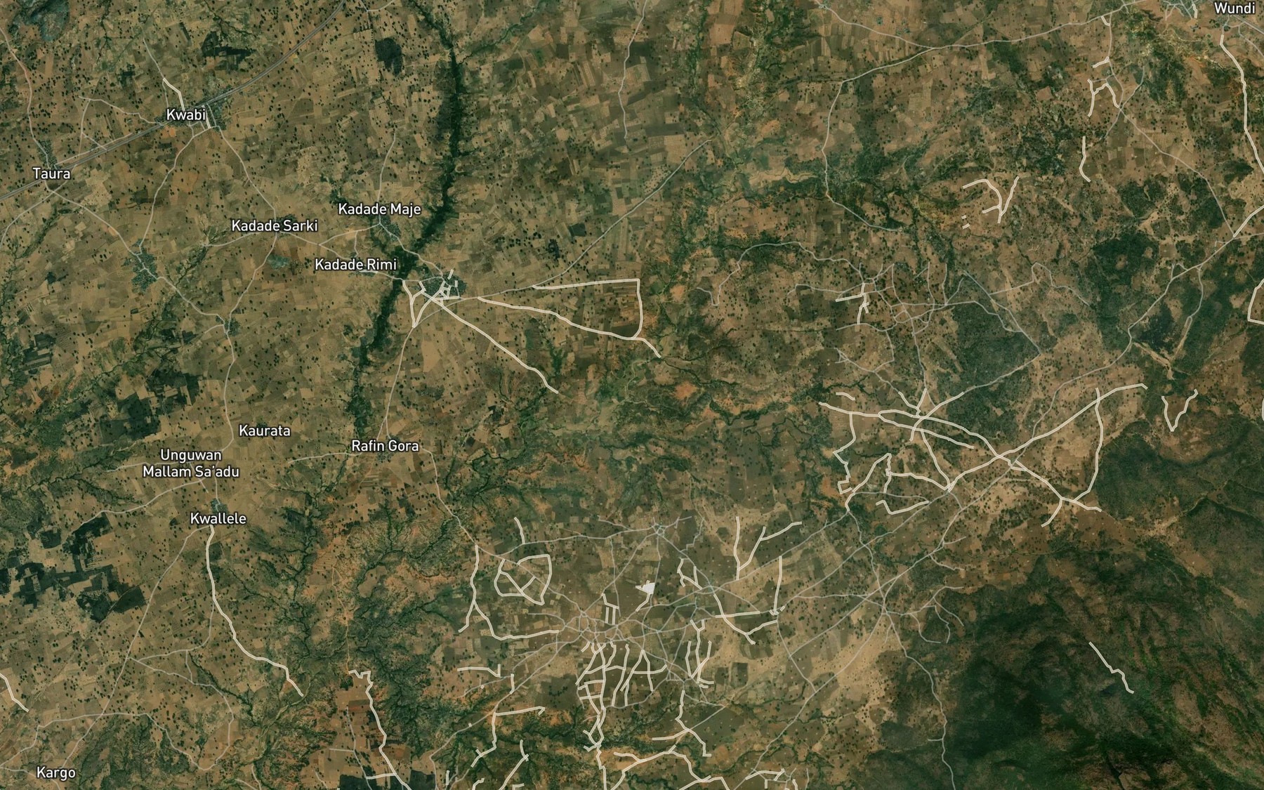 Satellite map of the River Yargi