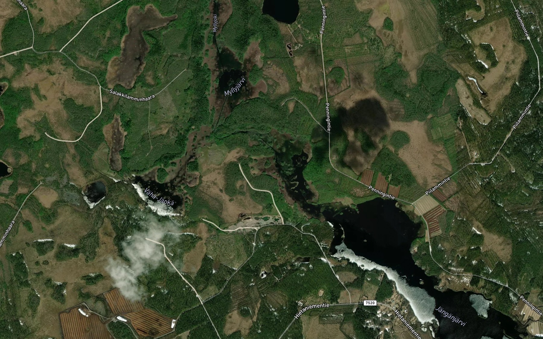 Satellite map of the Kuikkalahti