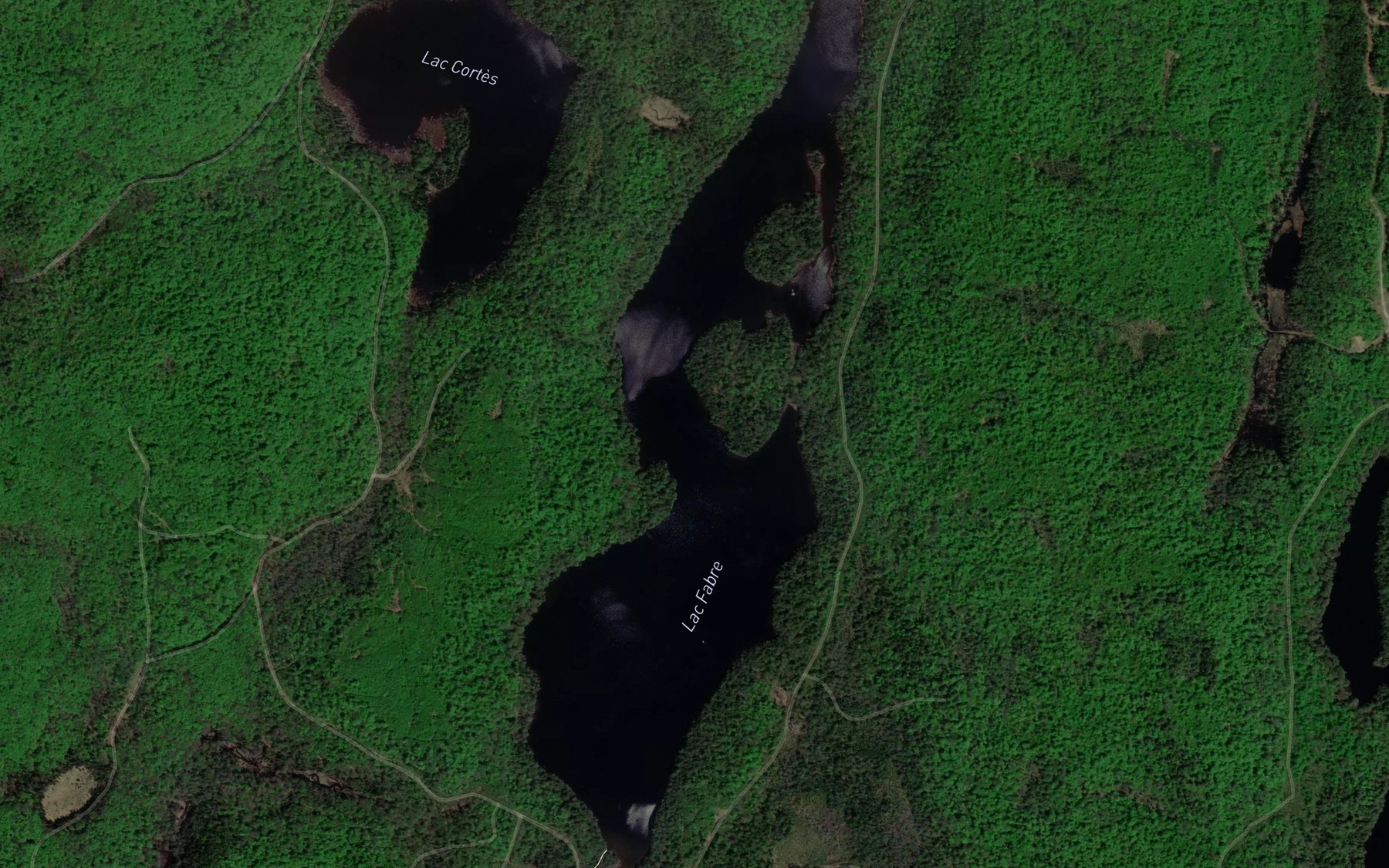 Satellite map of the Lac Fabre
