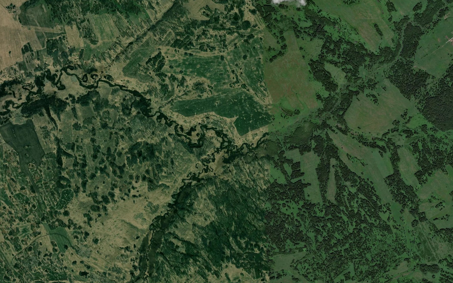Satellite map of the Severnaya Yura