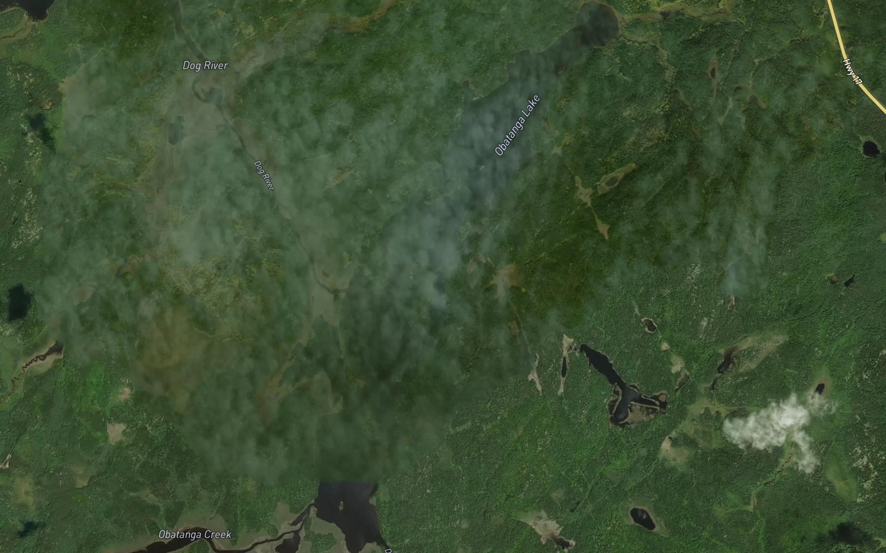 Satellite map of the Obatanga Lake