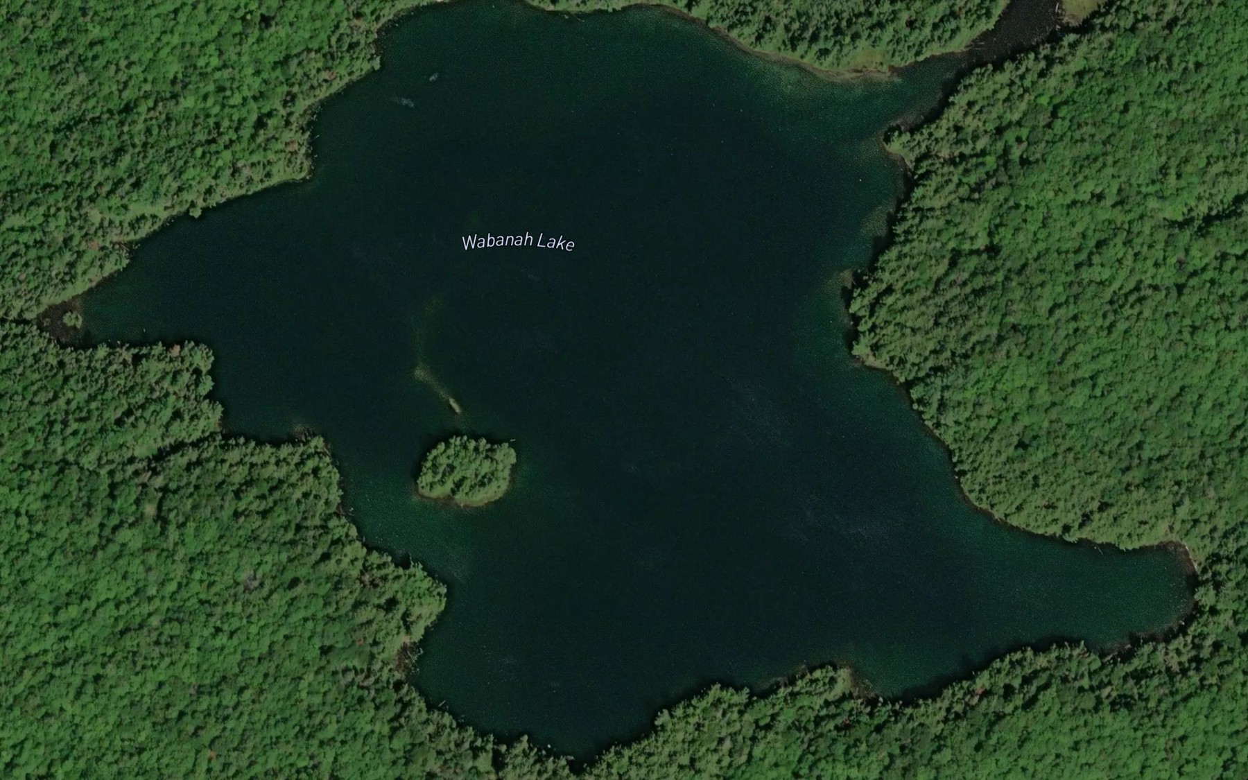Satellite map of the Wabanah Lake