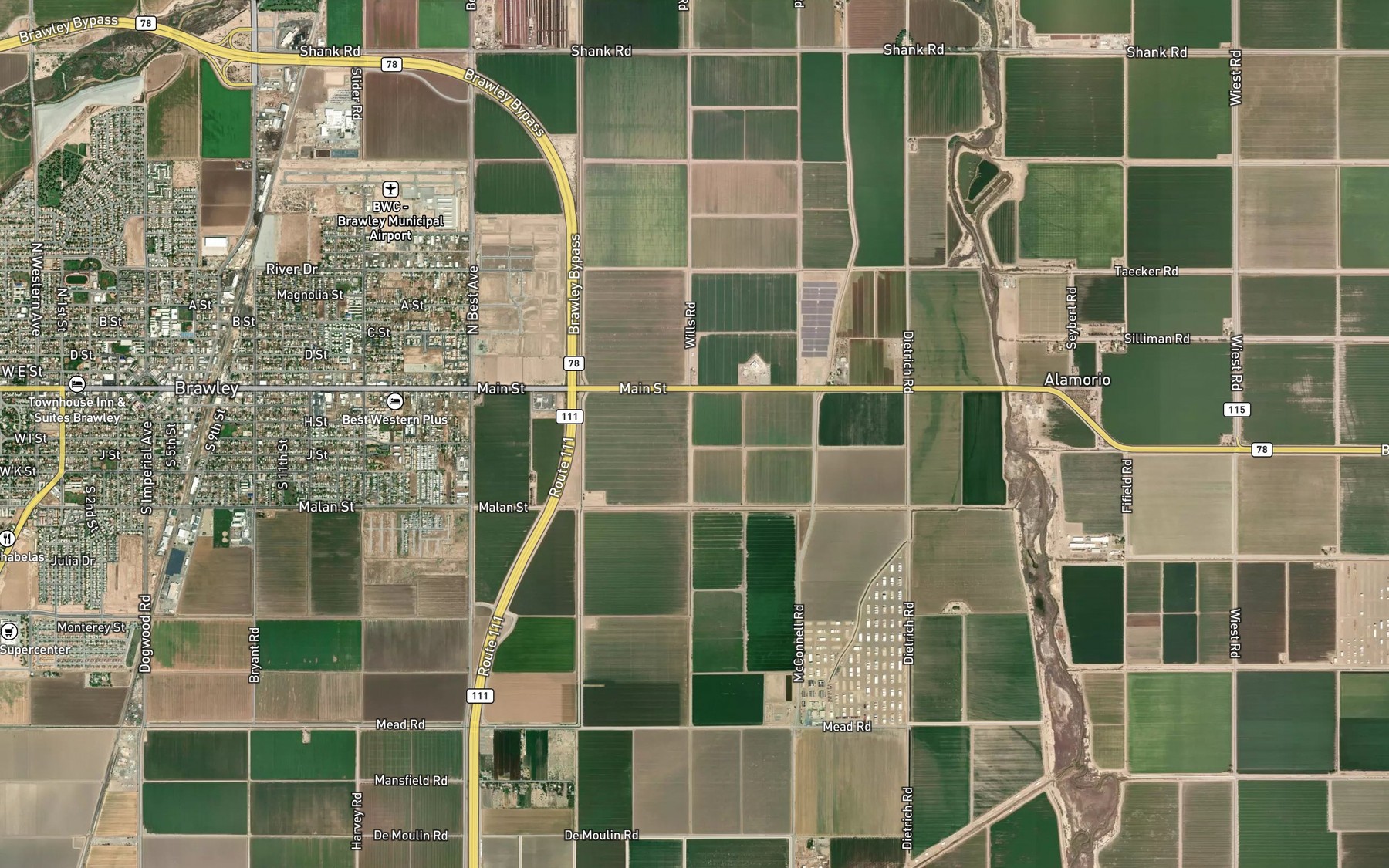 Satellite map of the Lateral One