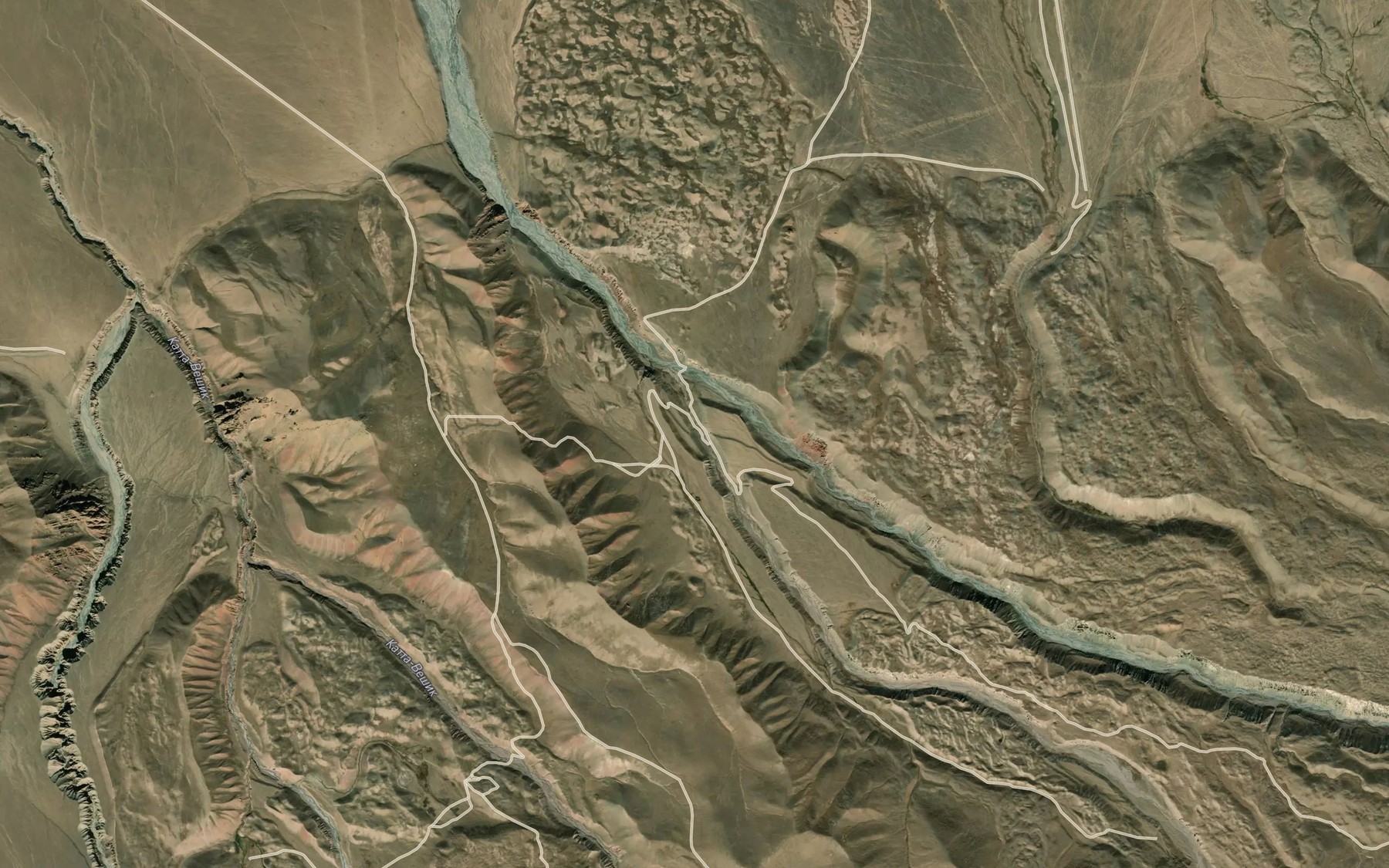 Satellite map of the Kungyr-Suu