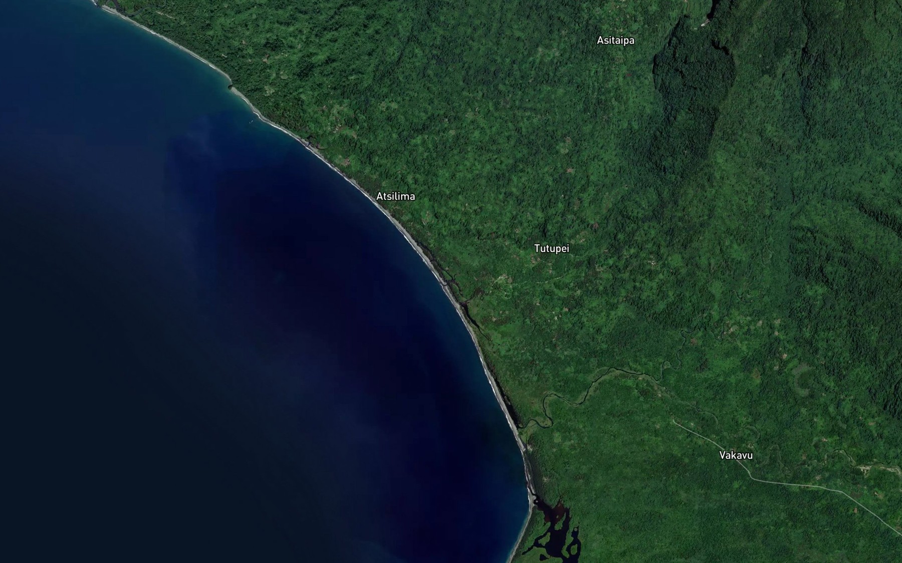 Satellite map of the Atsinima River