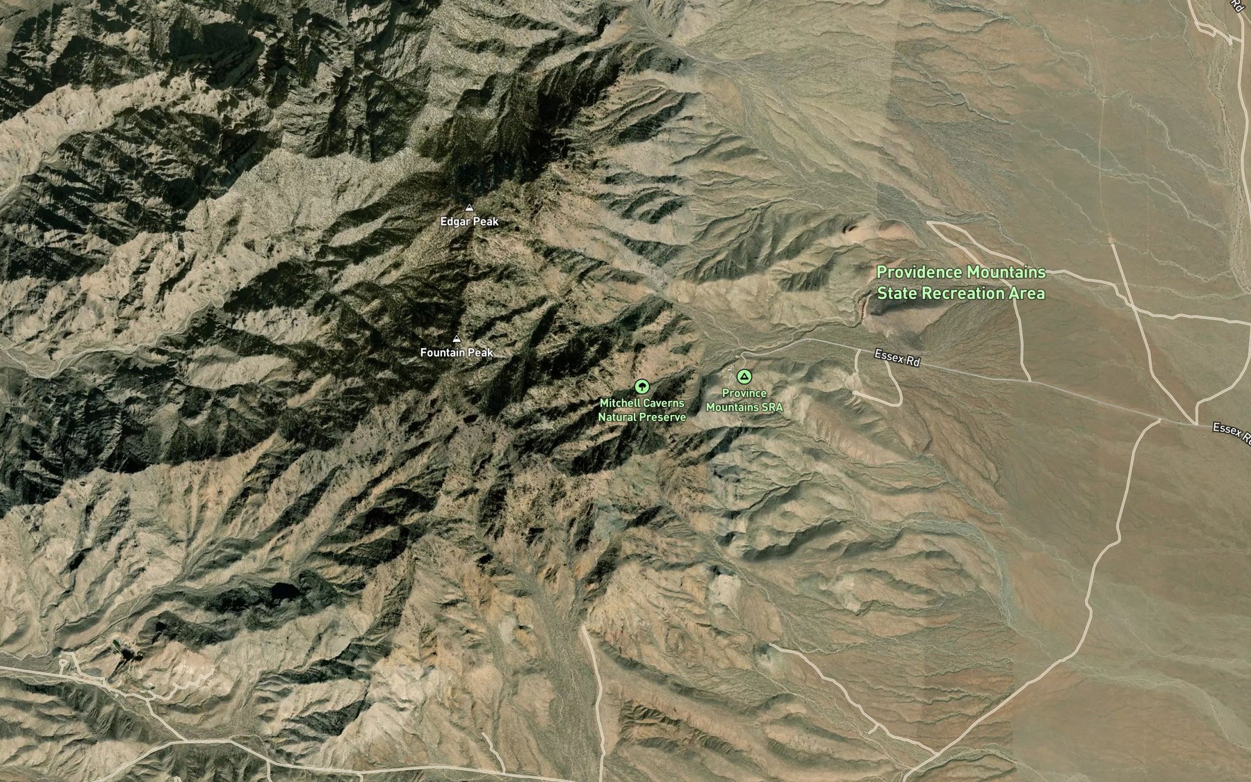 Satellite map of the Crystal Spring