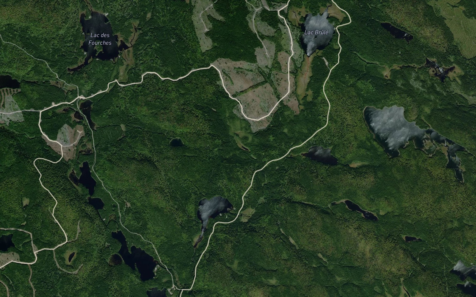 Satellite map of the Lac du Pelican