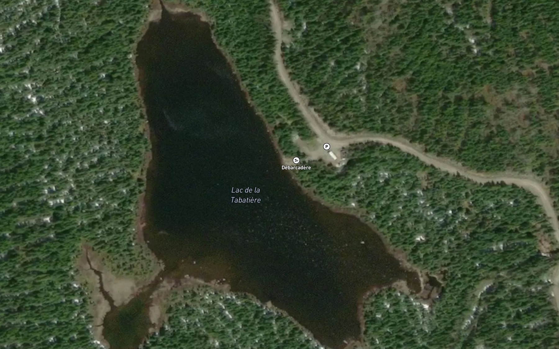 Satellite map of the Lac de la Tabatiere
