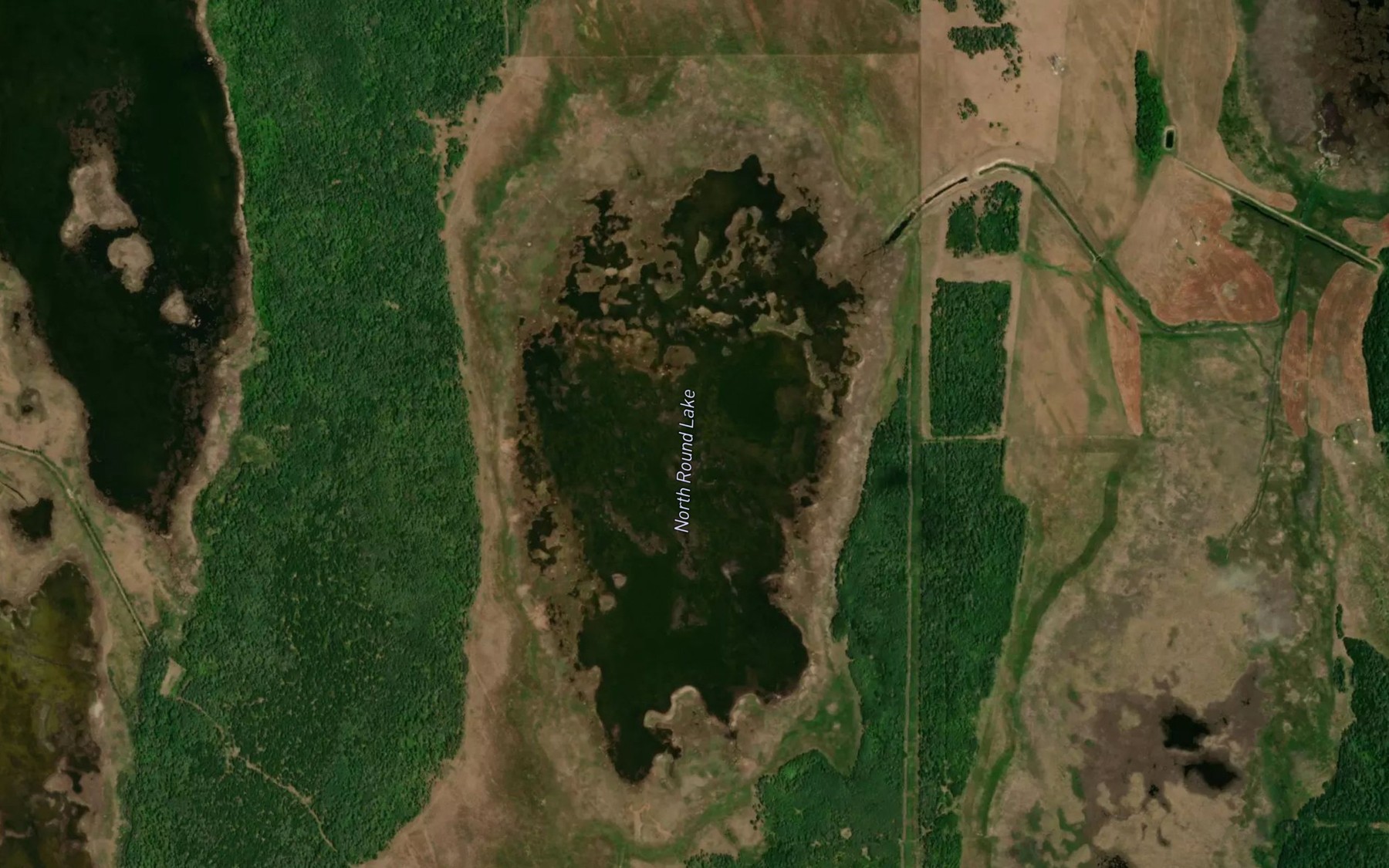 Satellite map of the North Round Lake