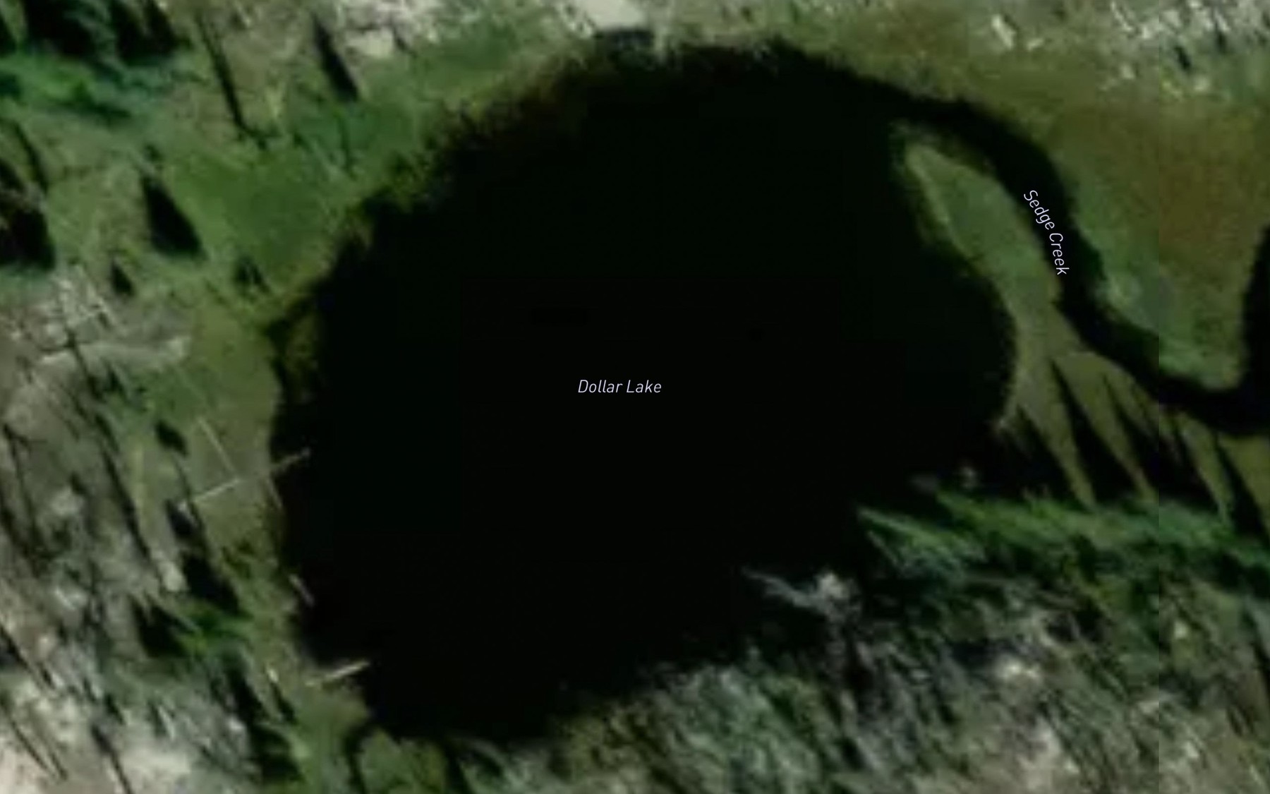 Satellite map of the Dollar Lake