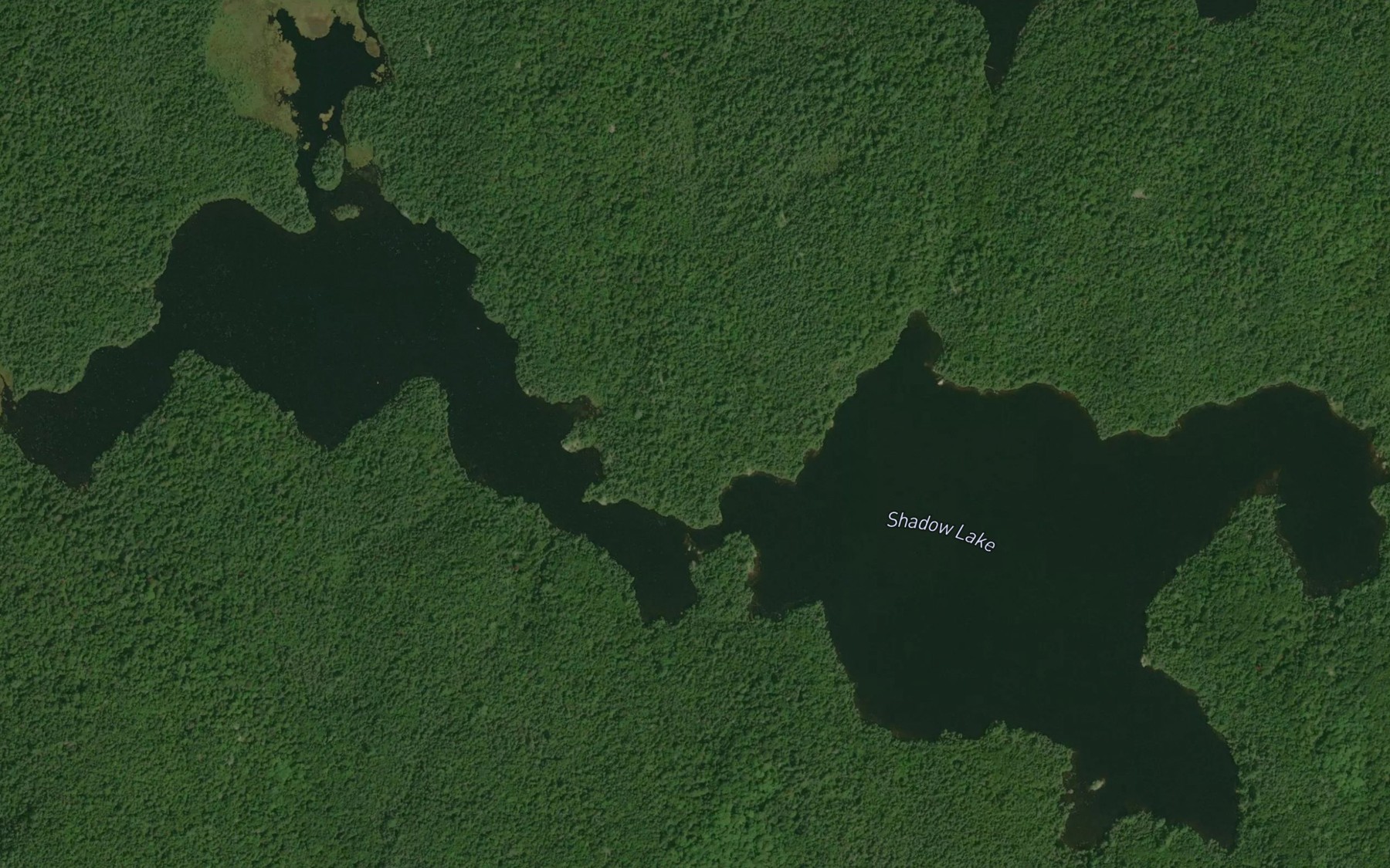 Satellite map of the Shadow Lake