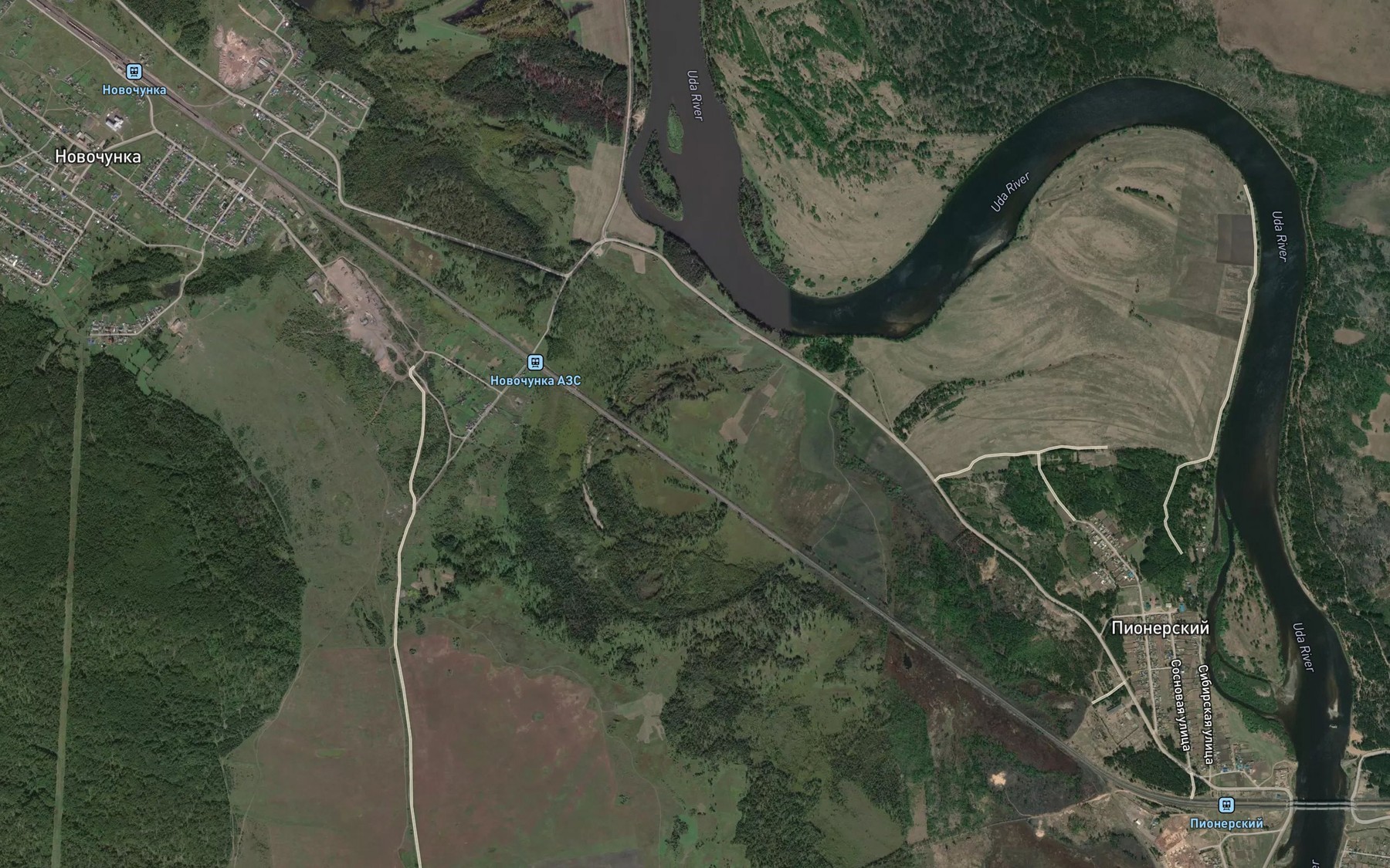 Satellite map of the Dzhidykan