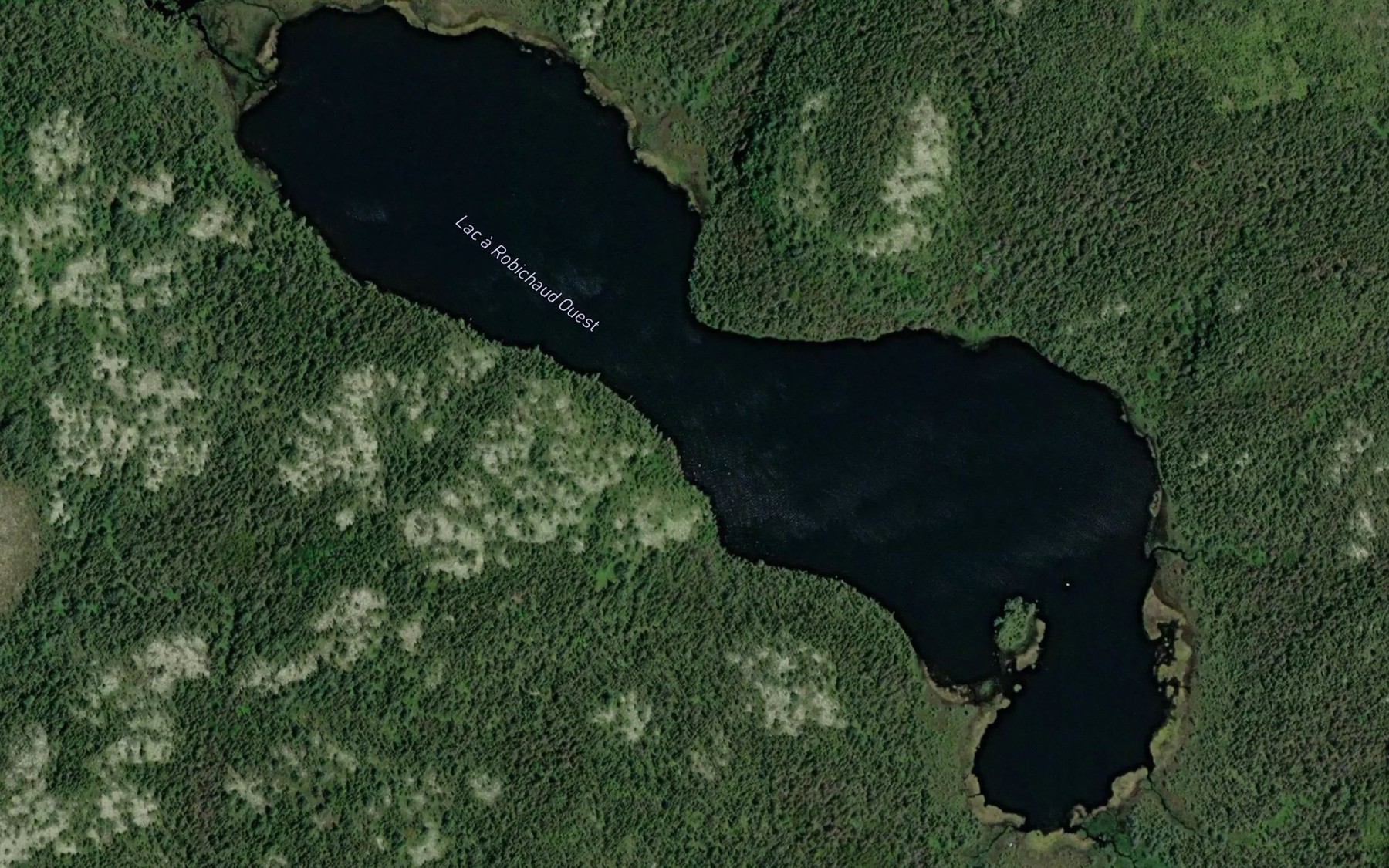 Satellite map of the Lac a Robichaud Ouest