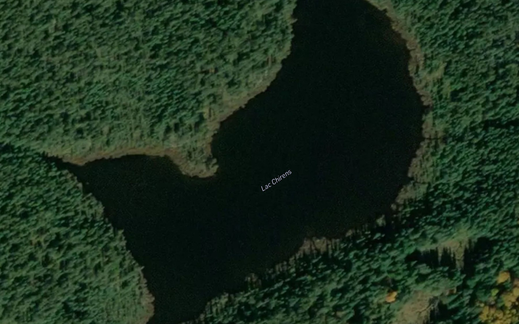 Satellite map of the Lac Chirens