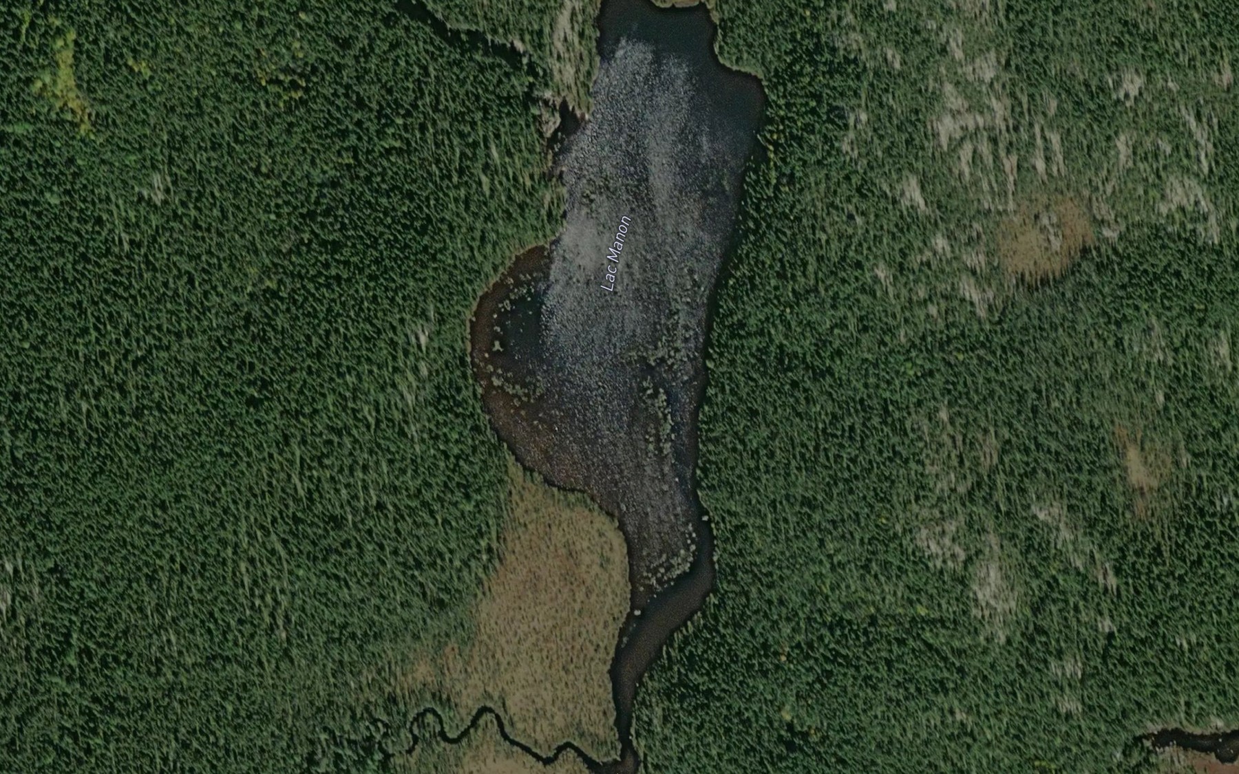 Satellite map of the Lac Manon