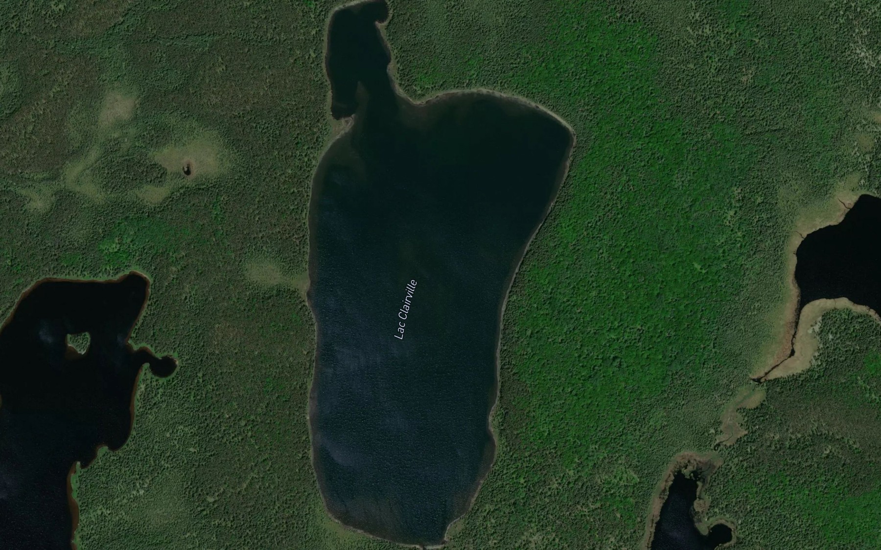 Satellite map of the Lac Clairville