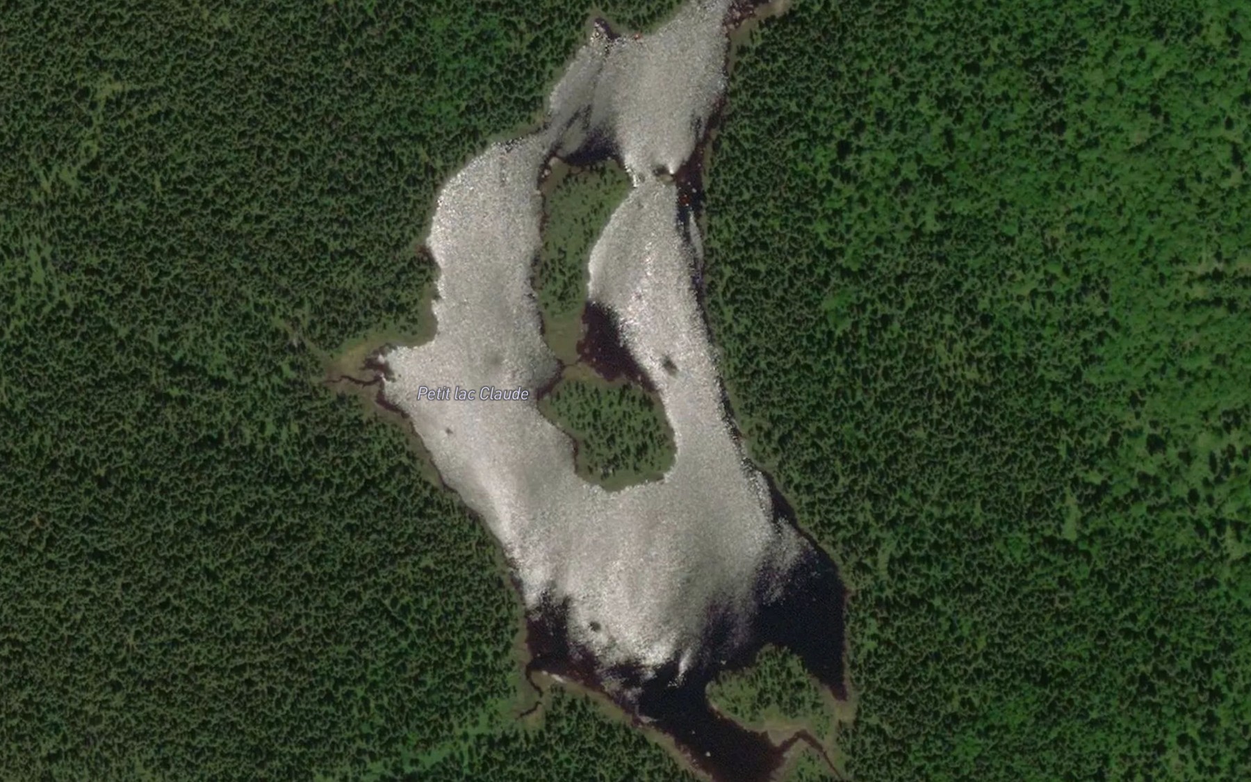 Satellite map of the Petit lac Claude