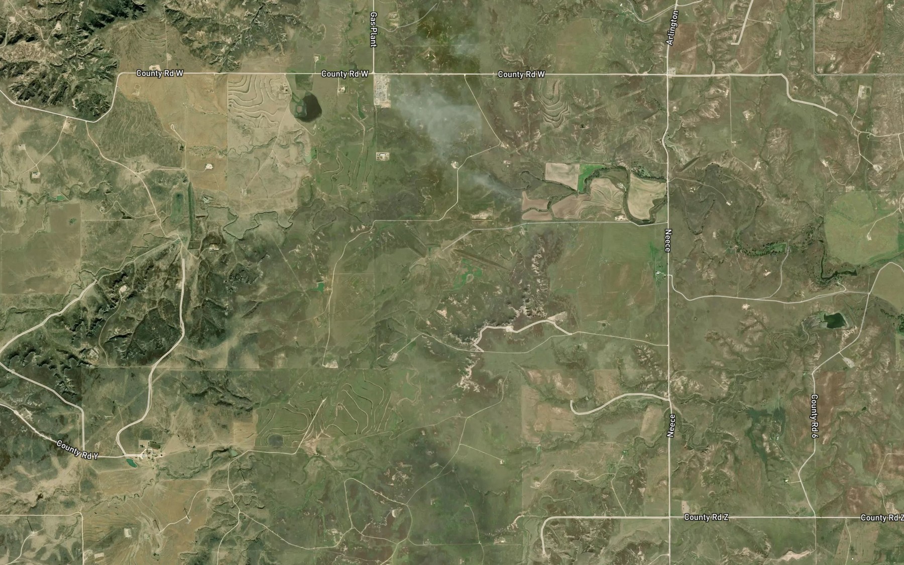 Satellite map of the Soil Conservation Service Site 2 Reservoir