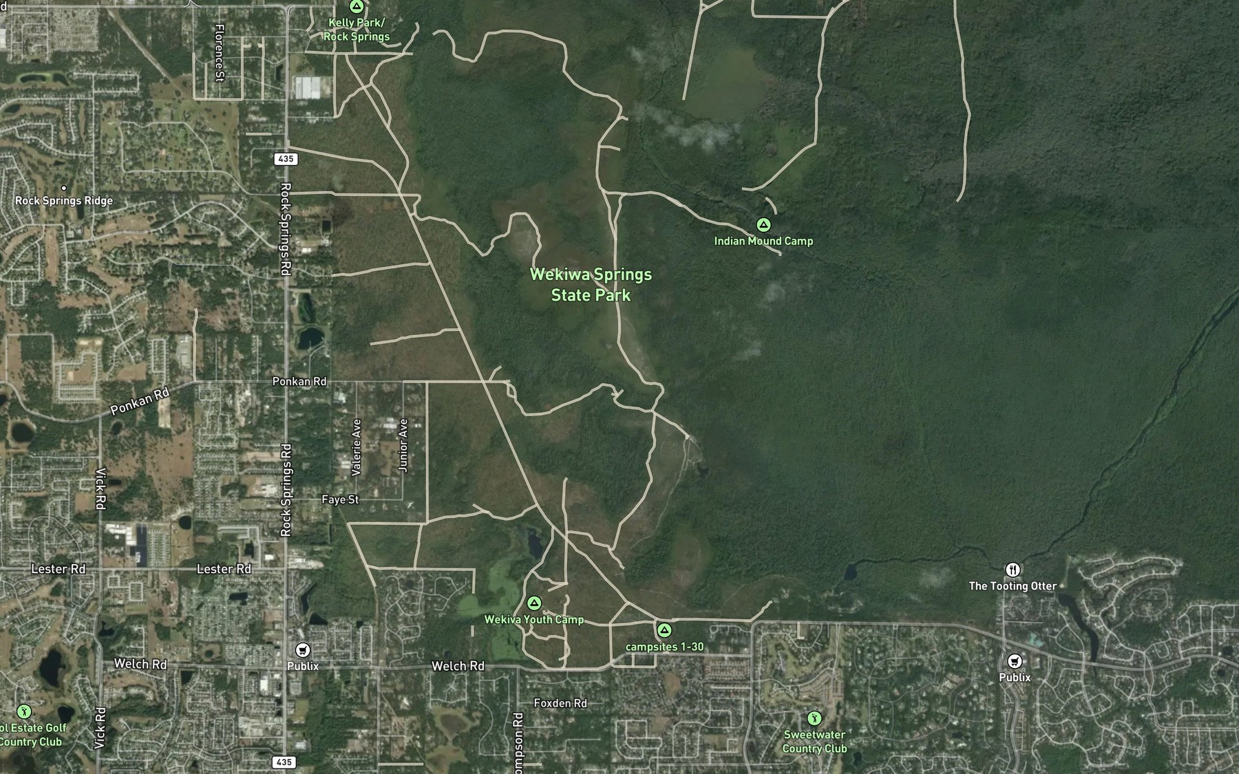 Satellite map of the Carpenter Branch