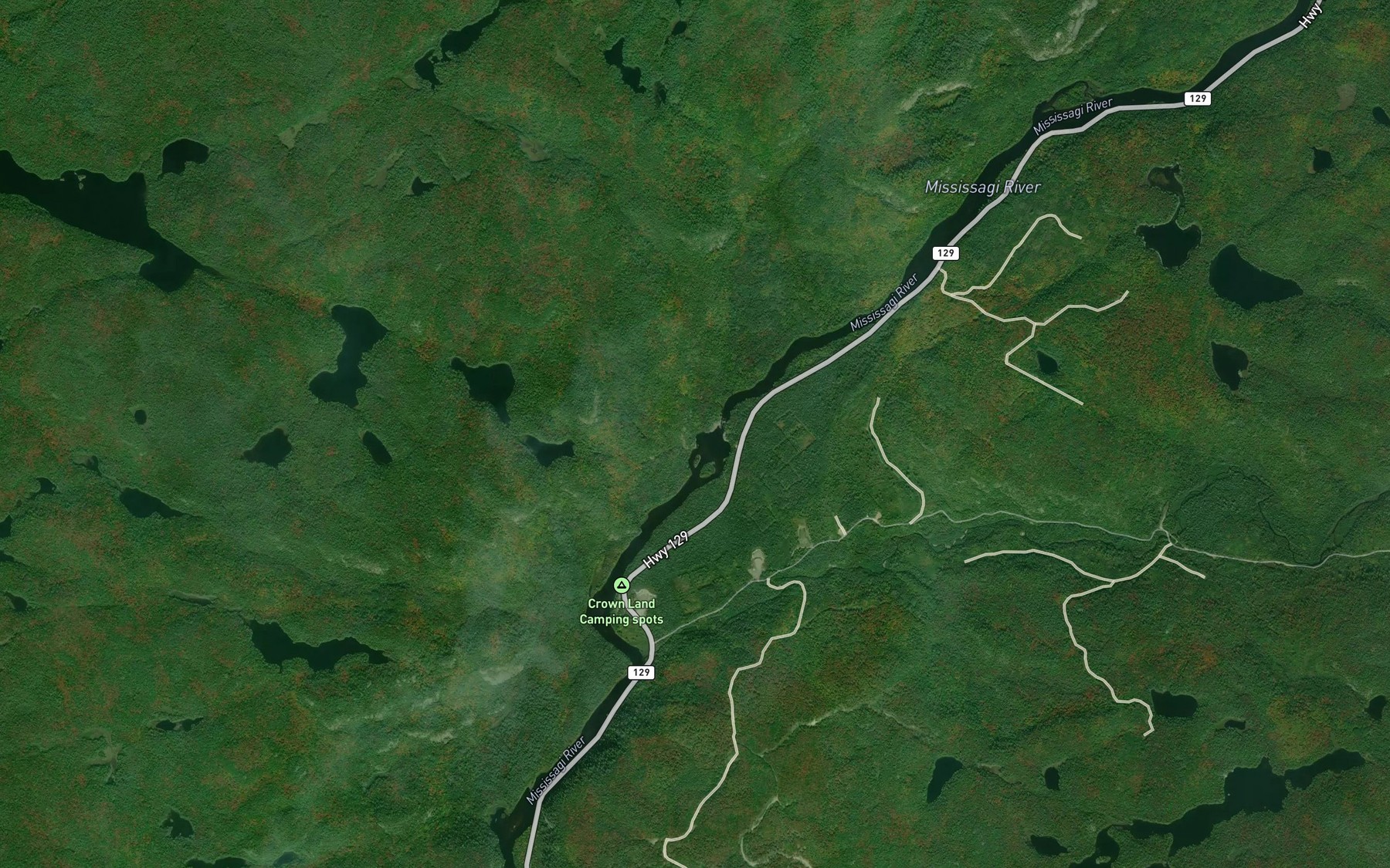 Satellite map of the Lafoe Creek