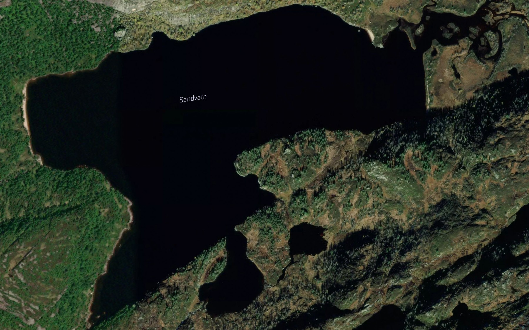 Satellite map of the Sandvatn