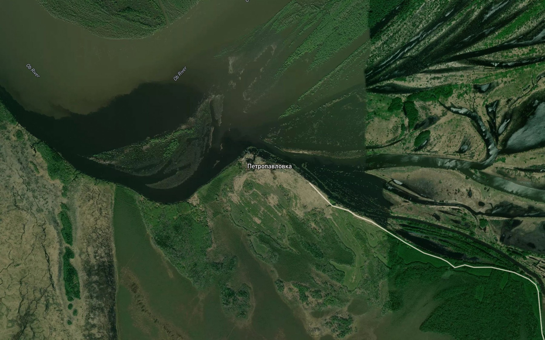 Satellite map of the Sukhoy Istok