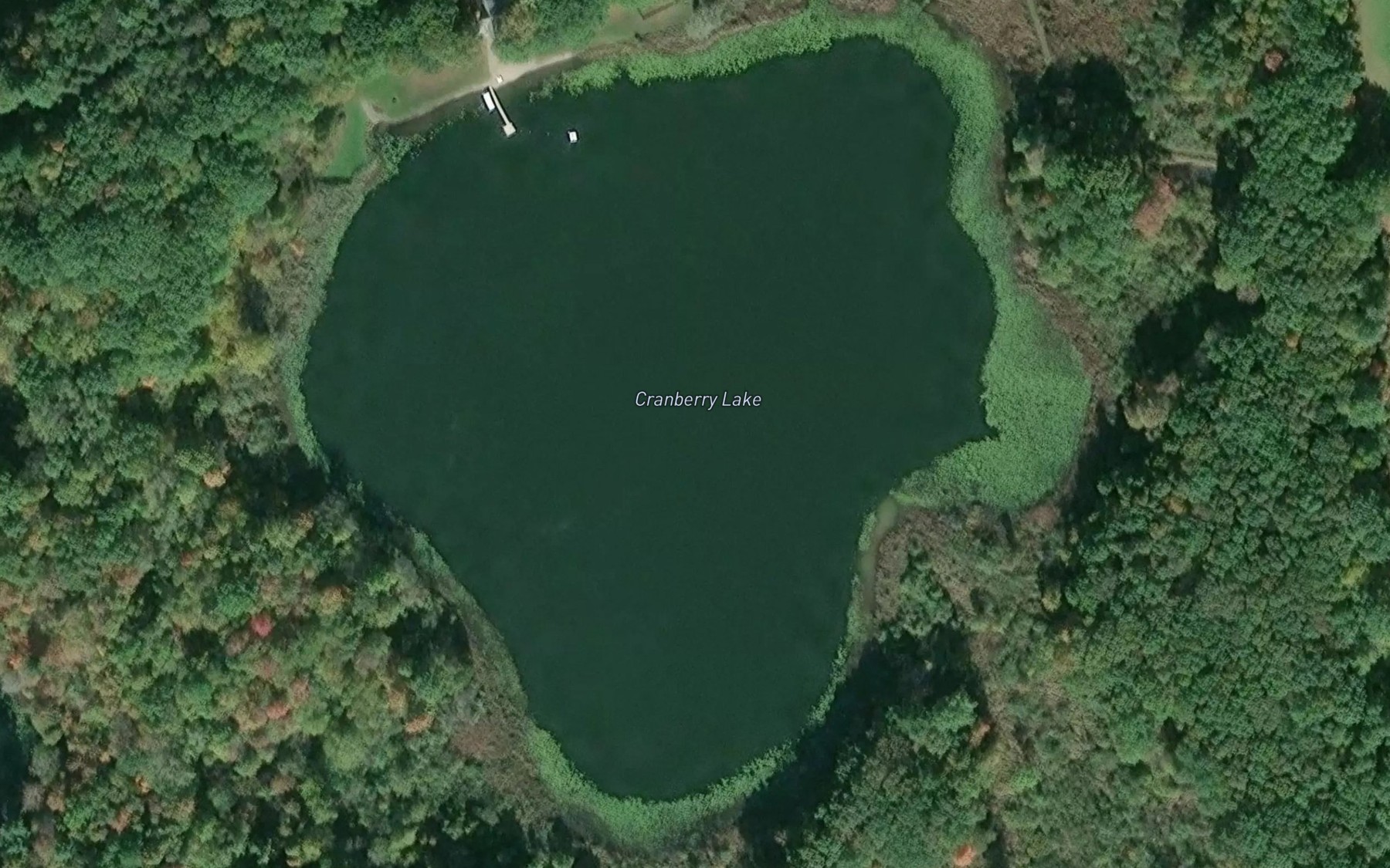 Satellite map of the Cranberry Lake