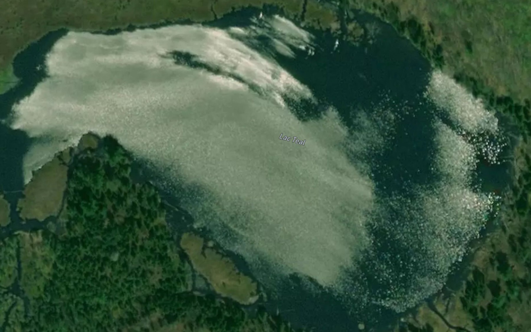 Satellite map of the Lac Teal