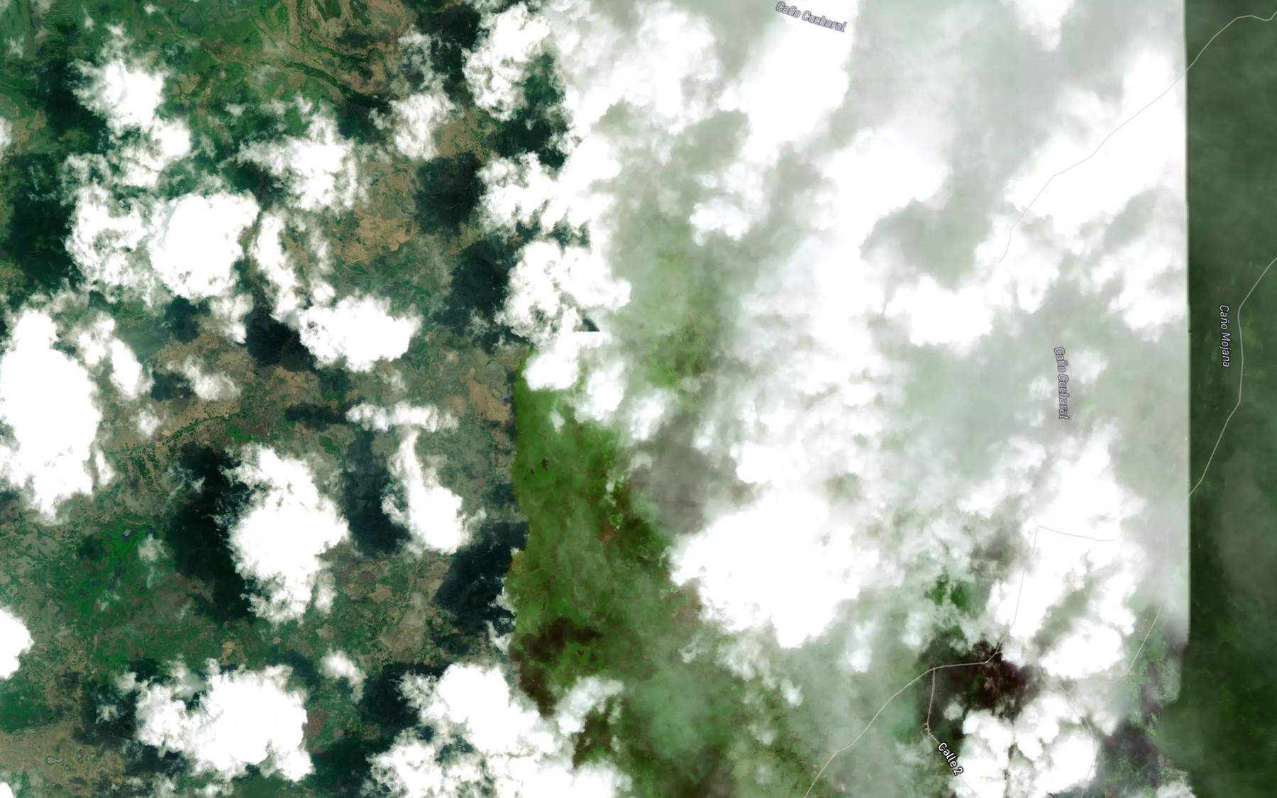 Satellite map of the Cienaga Clemencia