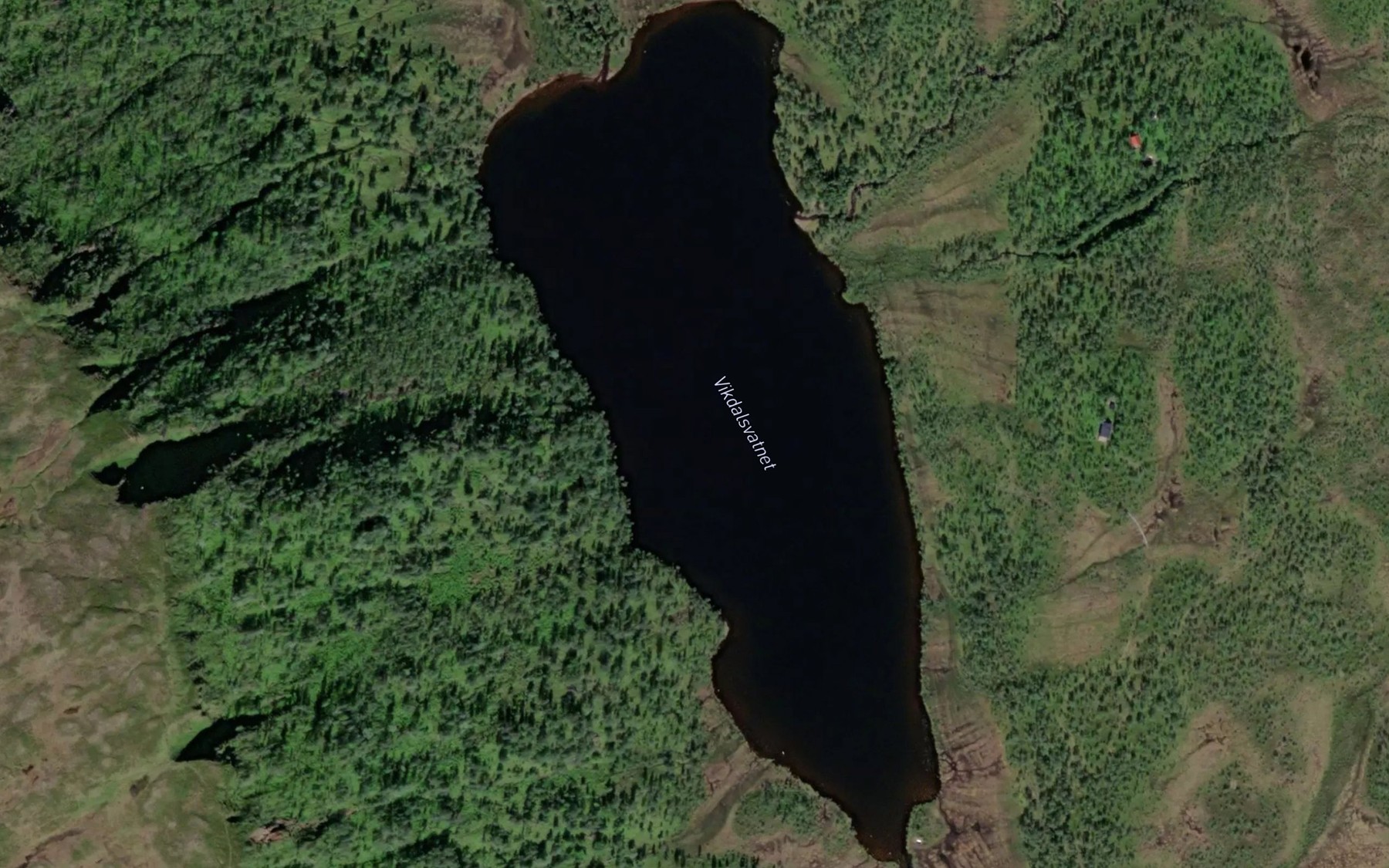 Satellite map of the Vikvatnet