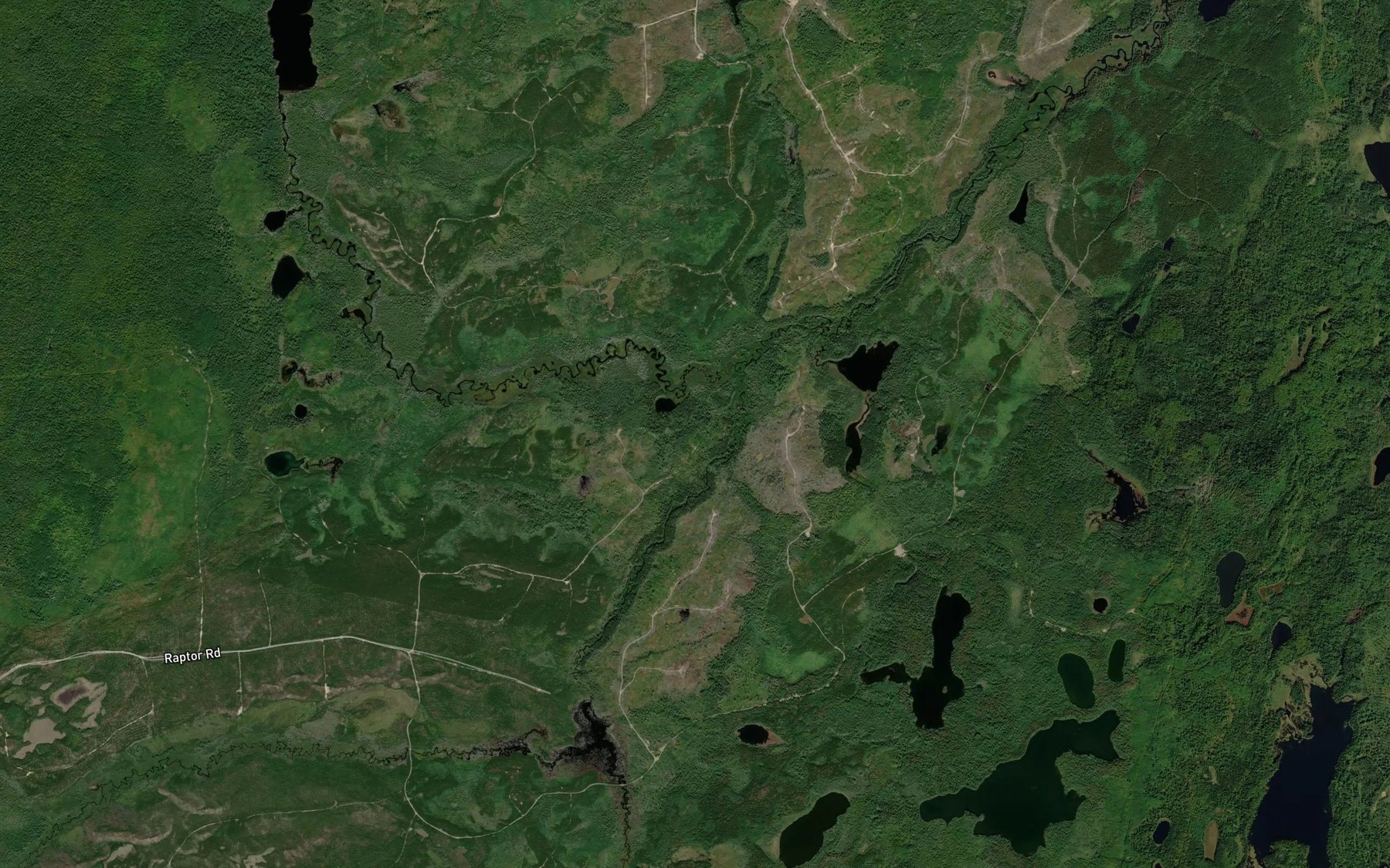 Satellite map of the Wright Creek