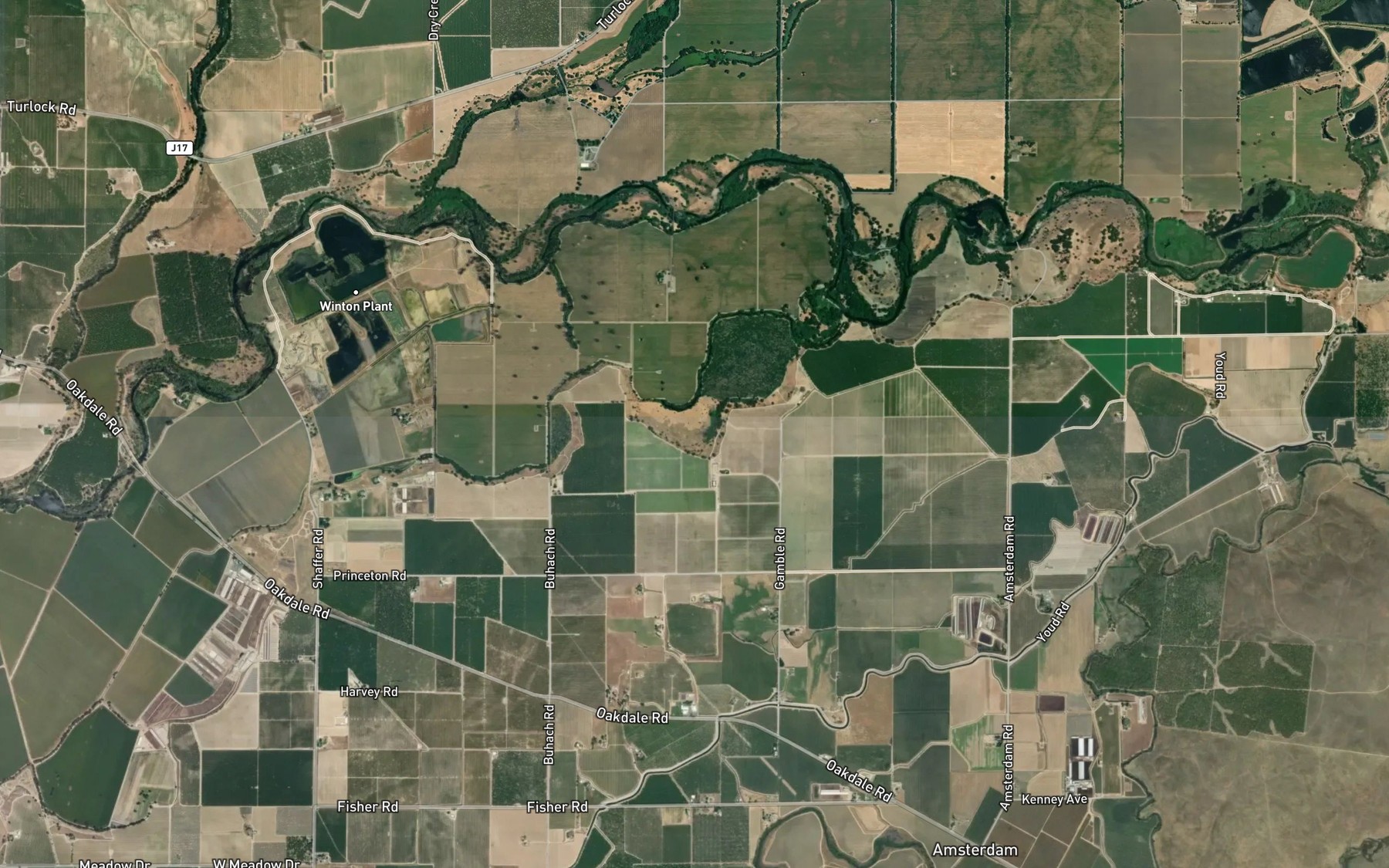 Satellite map of the Reinero Drain