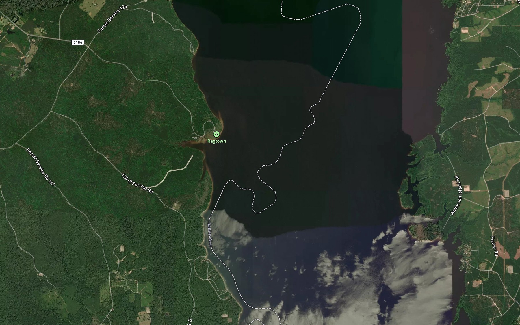 Satellite map of the Clemens Branch