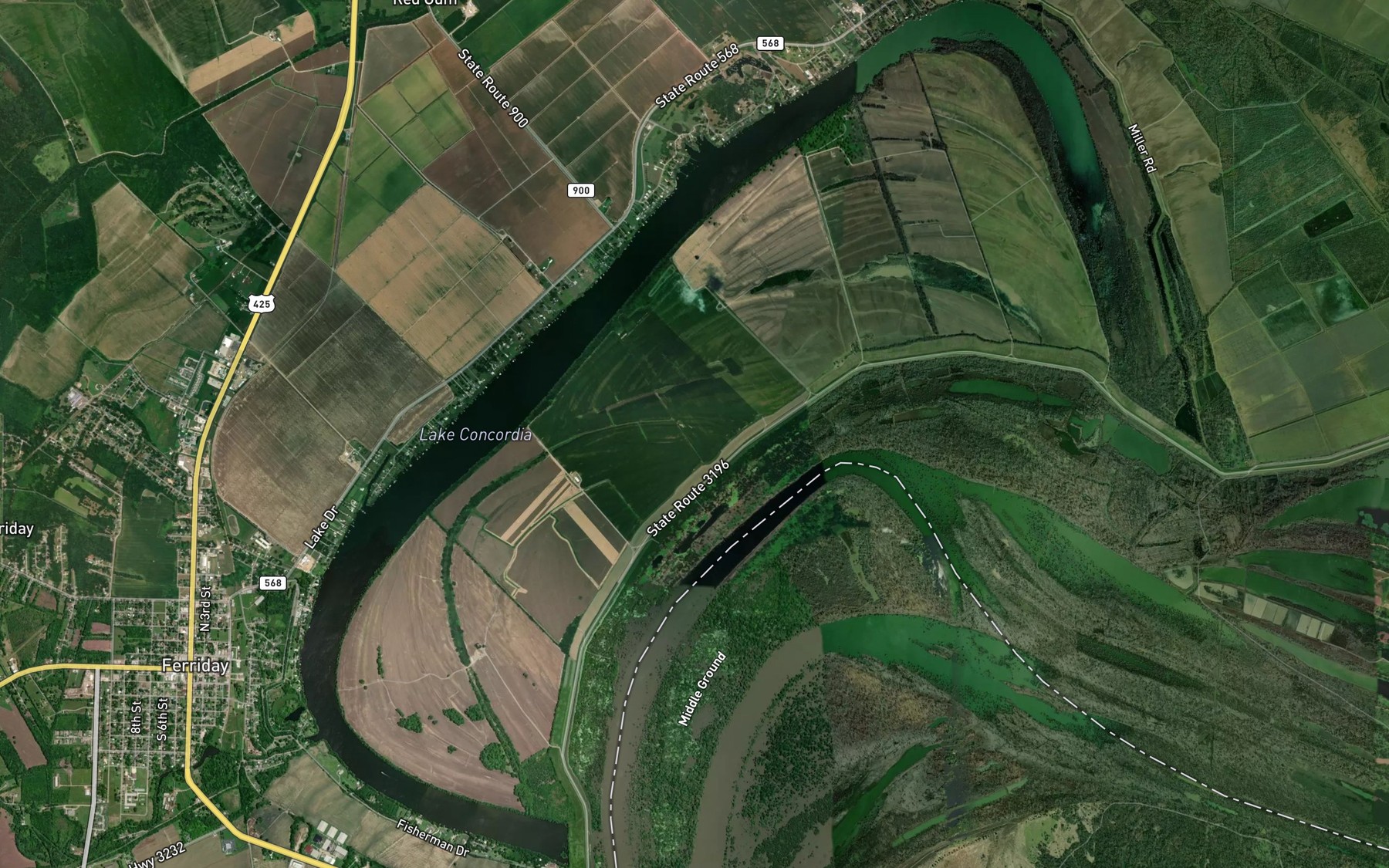Satellite map of the Lake Concordia