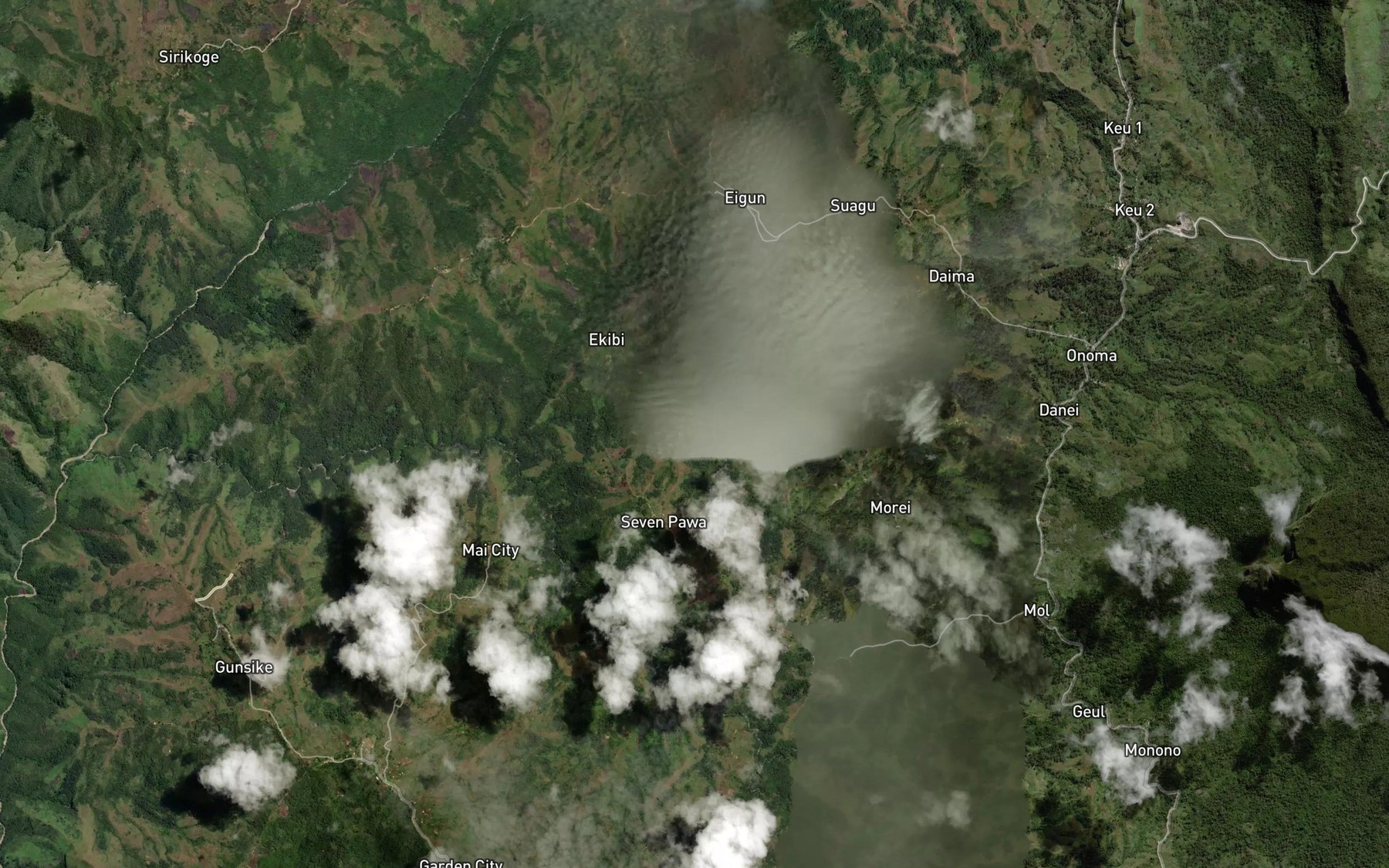 Satellite map of the Wei River