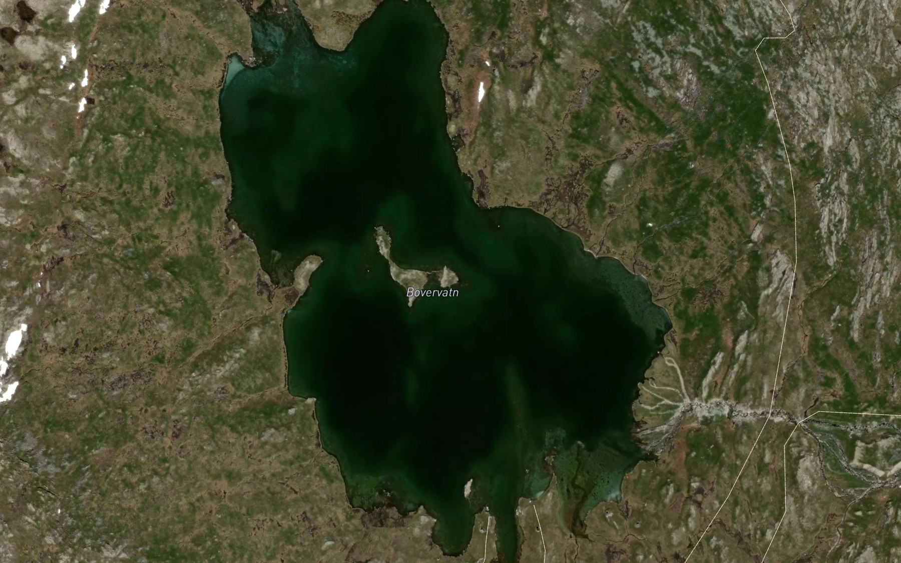 Satellite map of the Bovervatn