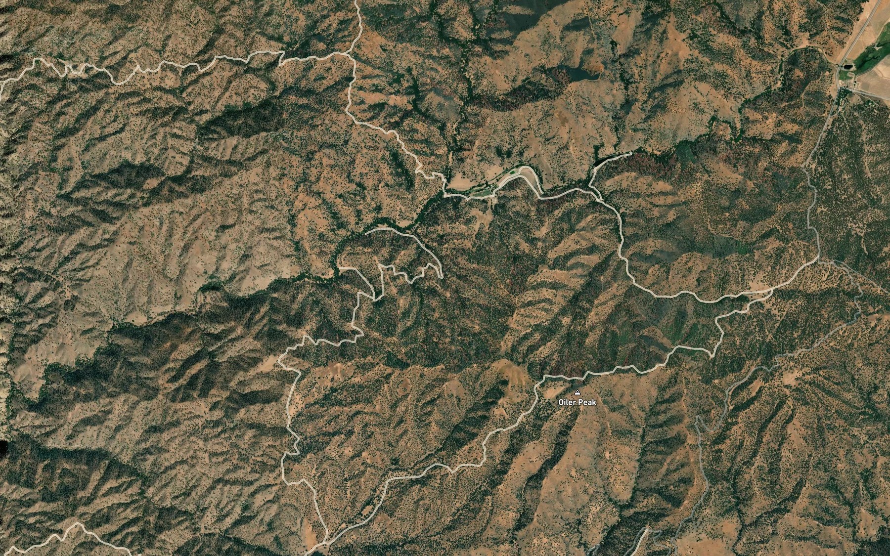 Satellite map of the Earthquake Spring