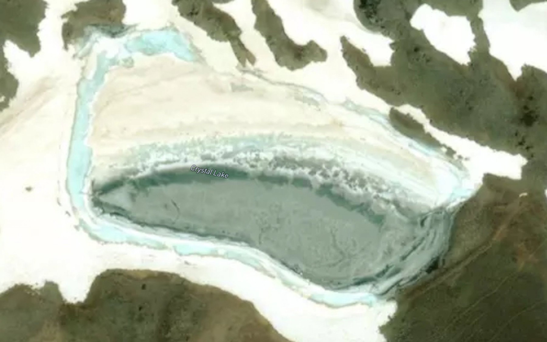 Satellite map of the Crystal Lake