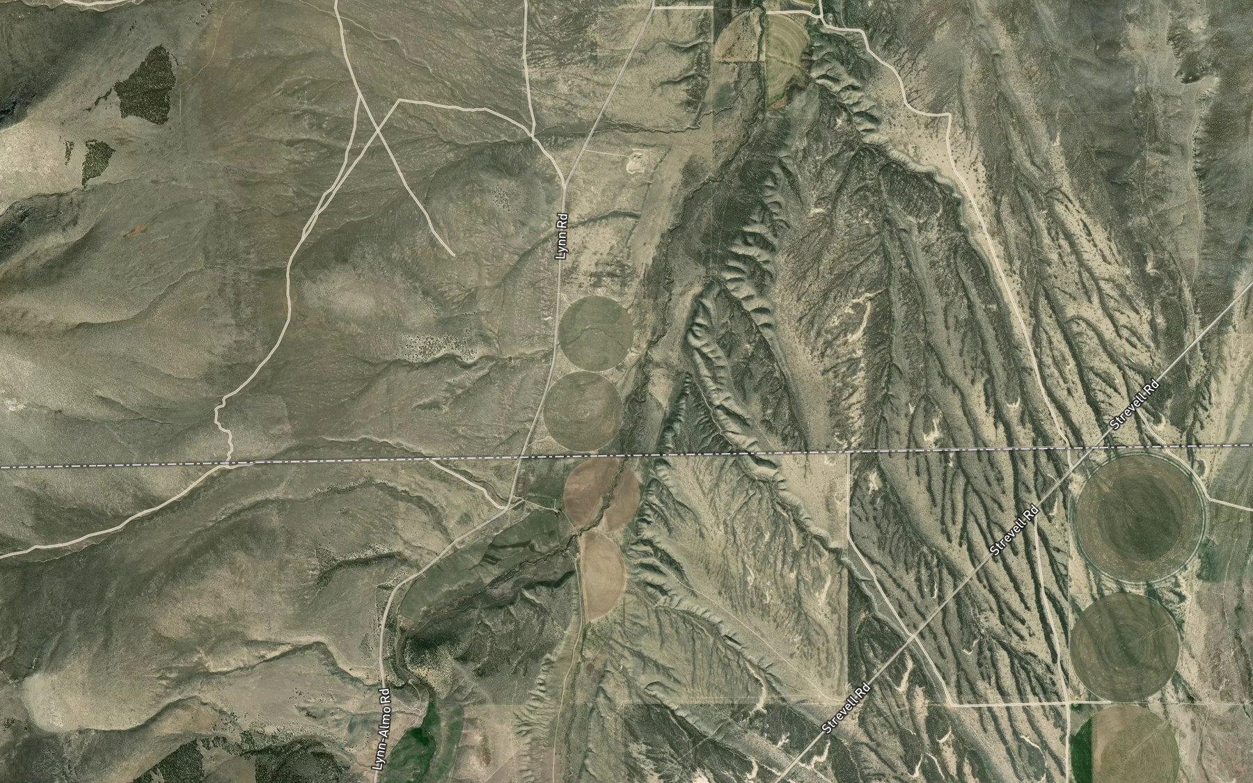 Satellite map of the Wildcat Creek