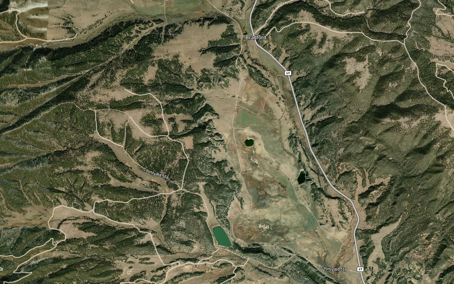 Satellite map of the Glade Ditch