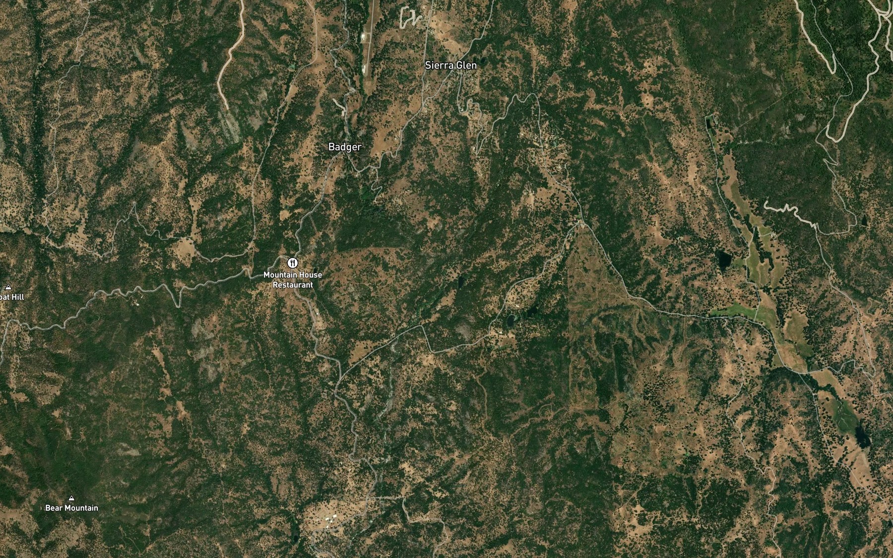 Satellite map of the Badger Creek