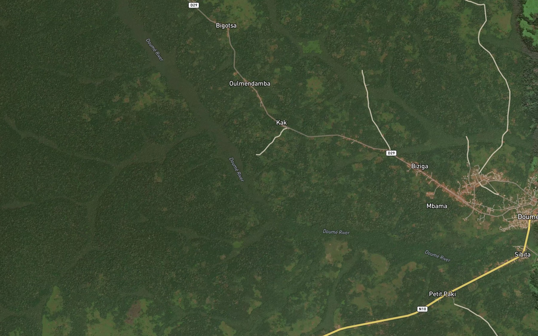 Satellite map of the Alamba