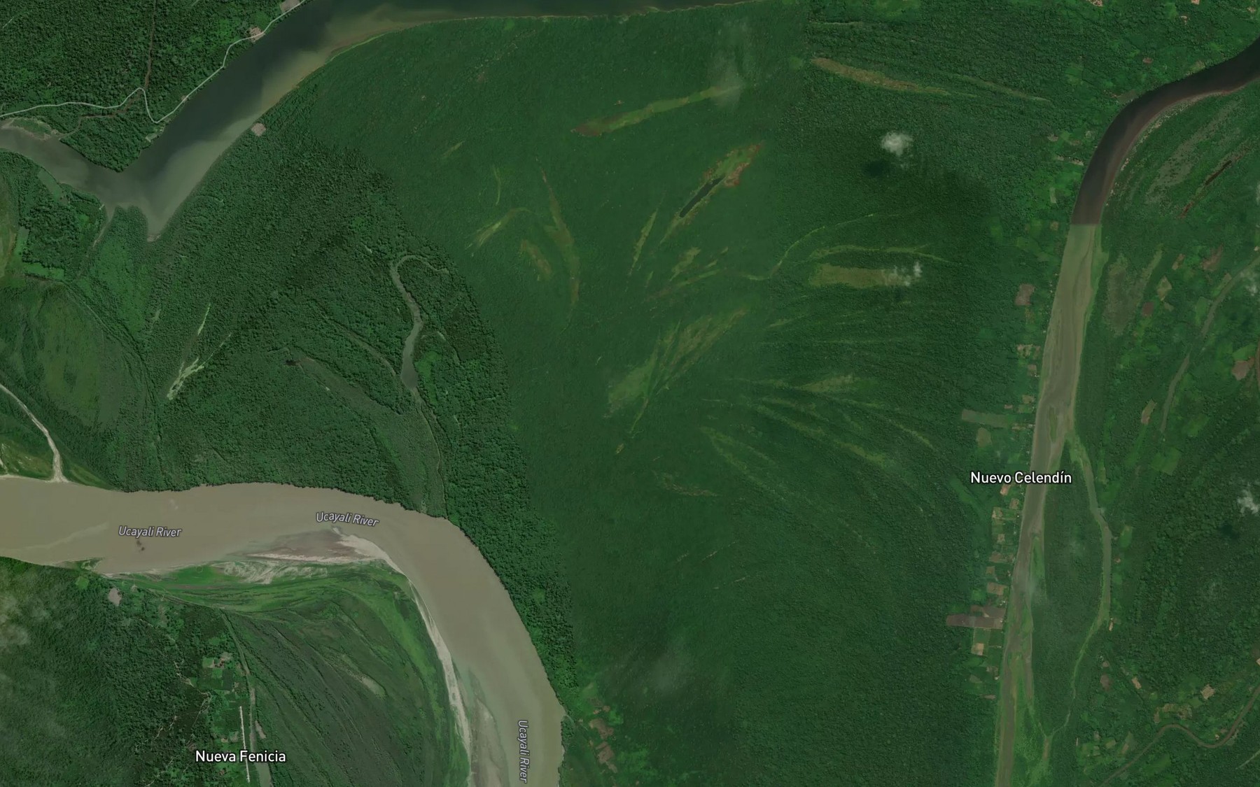 Satellite map of the Rio Biruya