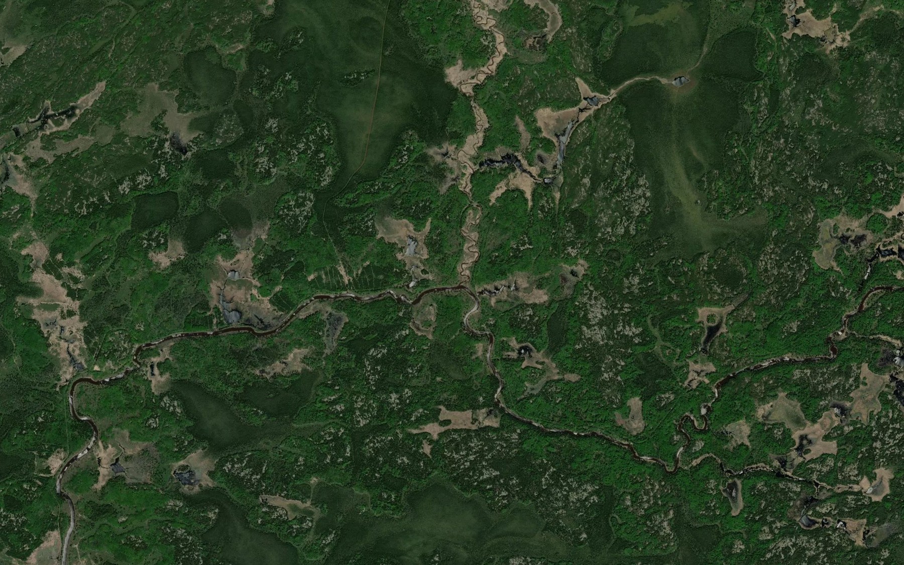 Satellite map of the Moose Creek