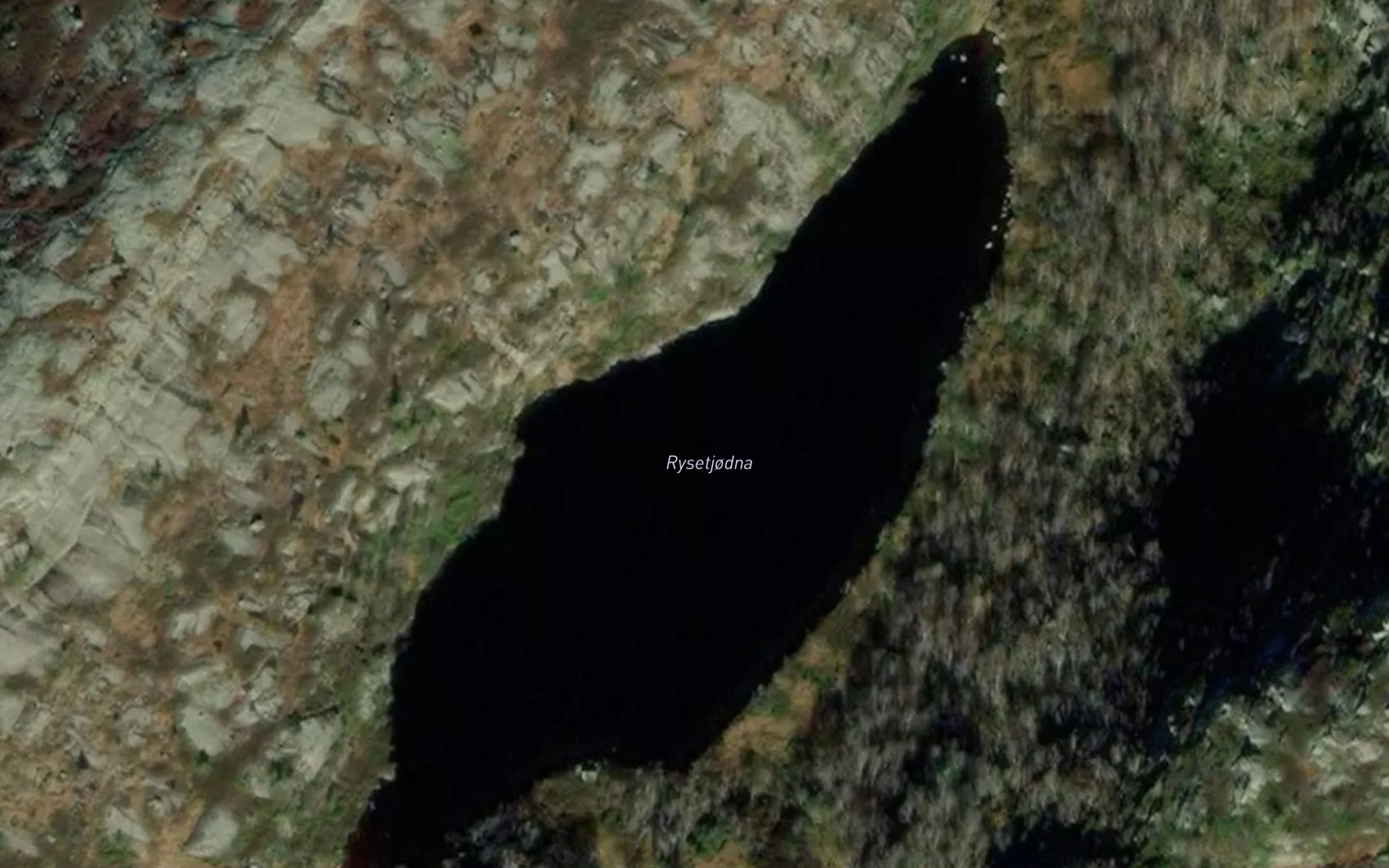 Satellite map of the Rysetjodna