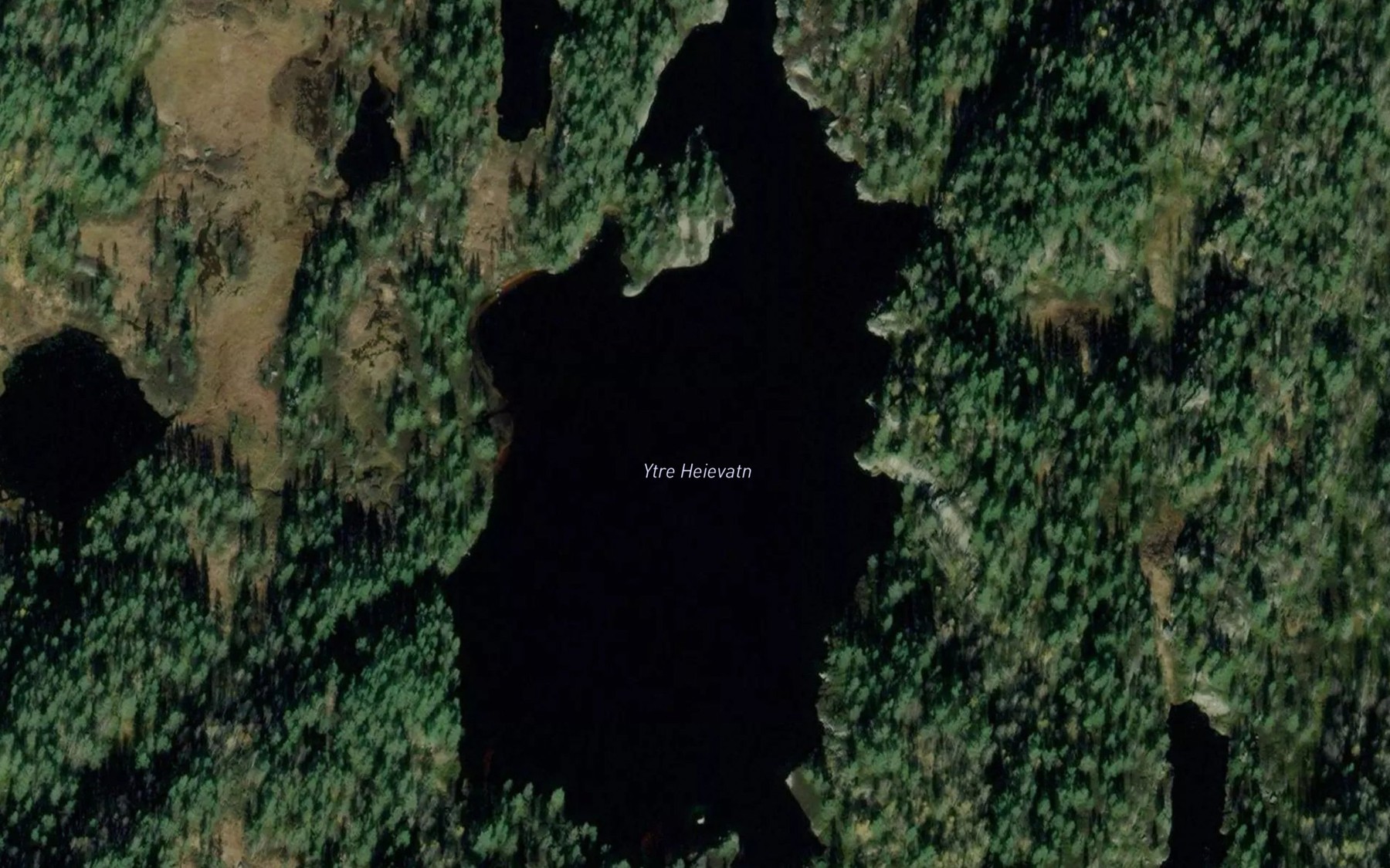 Satellite map of the Ytre Heievatn
