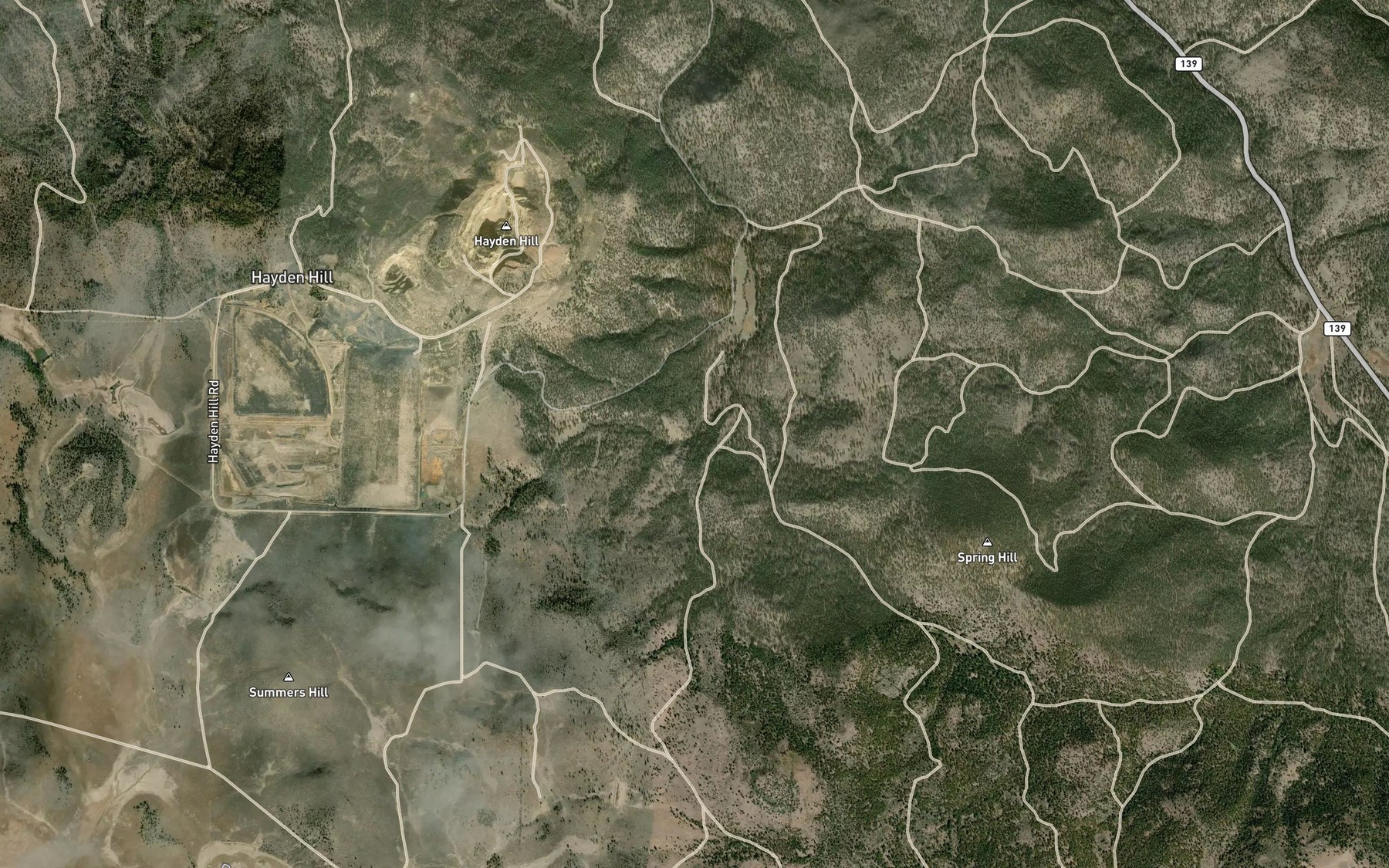Satellite map of the Daisy Dean Spring