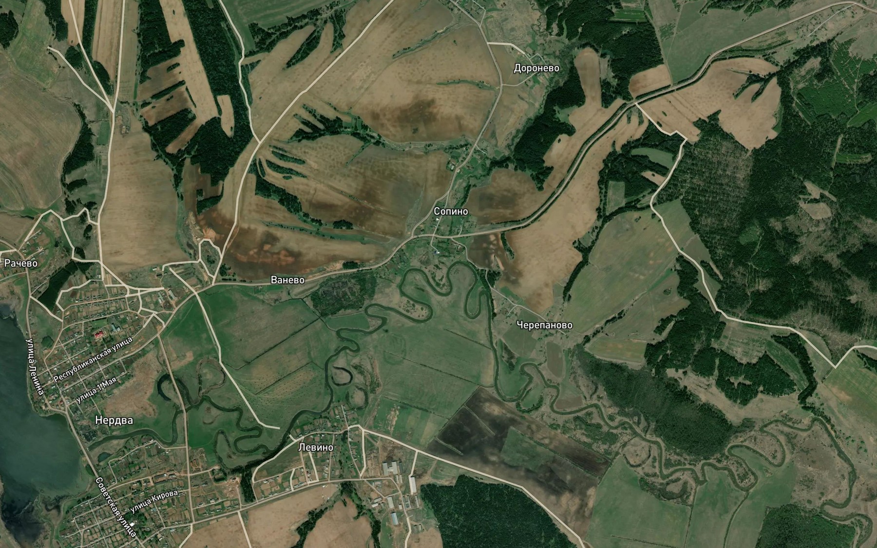 Satellite map of the Chel'va