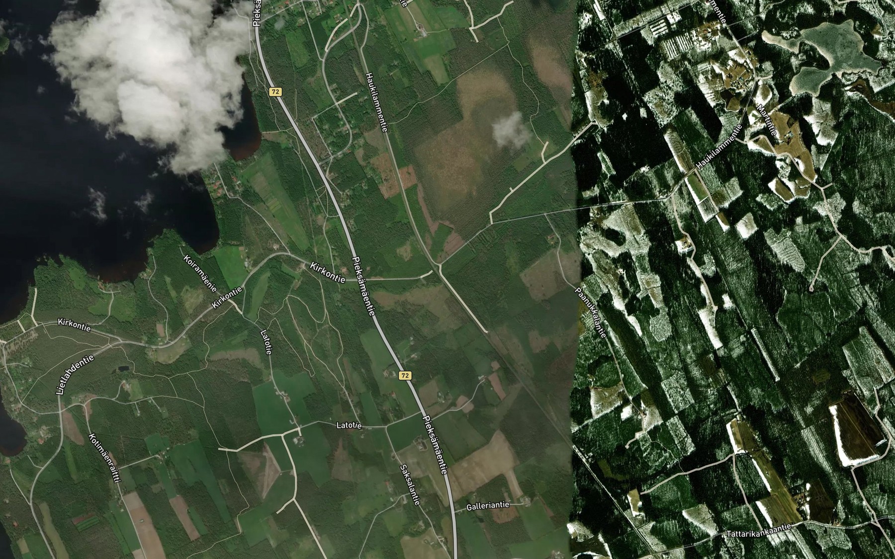 Satellite map of the Heinolanjoki