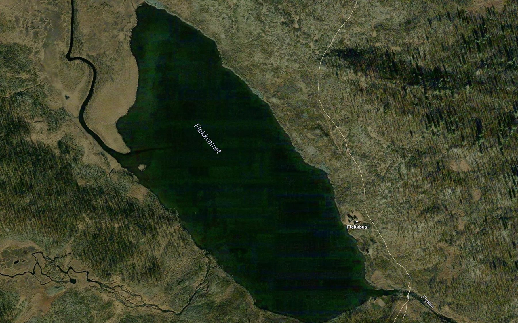 Satellite map of the Flekkvatnet